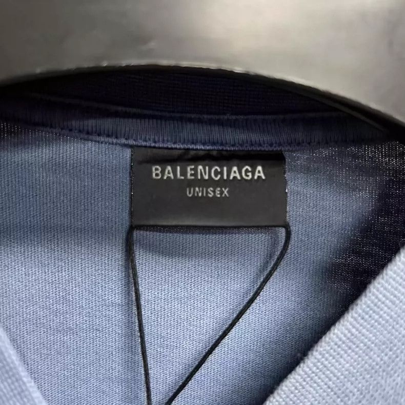 Balenciaga Balenciaga Blue Letter Print Short Sleeve T-Shirt Size US XS / EU 42 / 0 - 3 Thumbnail