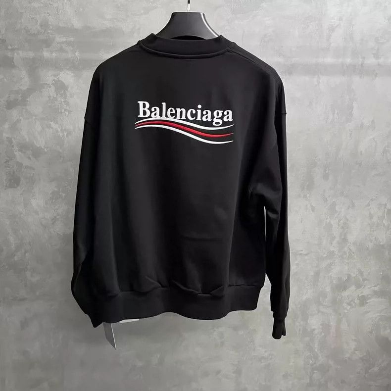 Balenciaga Balenciaga Black Logo Embroidered Long Sleeve Sweatshirt Size US XS / EU 42 / 0 - 2 Thumbnail