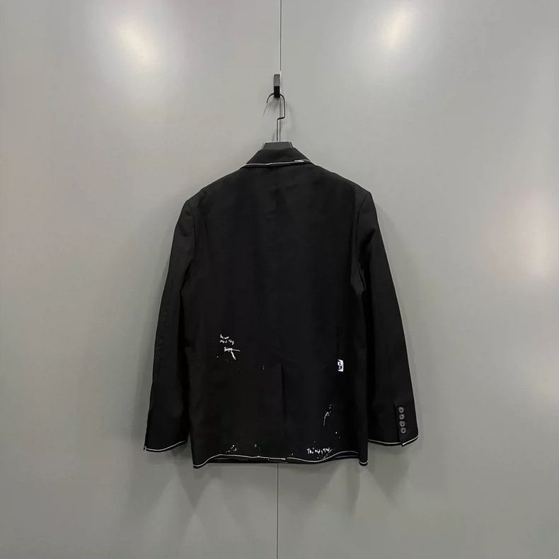 Ader Error Black Graffiti Suit Jacket by ADER ERROR Size US M / EU 48-50 / 2 - 2 Thumbnail