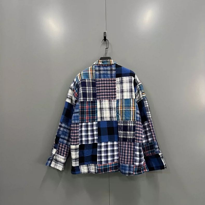 Greg Lauren GREG LAUREN Plaid Patchwork Fleece Jacket Size US M / EU 48-50 / 2 - 2 Thumbnail