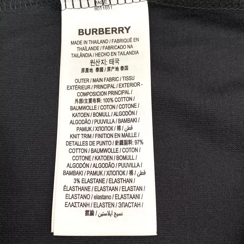 Burberry Burberry Black Logo Cotton Short Sleeve T-Shirt Size US S / EU 44-46 / 1 - 7 Thumbnail