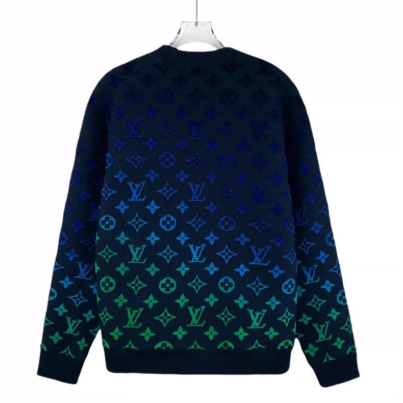 Louis Vuitton Louis Vuitton Blue Logo Long Sleeve Sweatshirt Size US M / EU 48-50 / 2 - 2 Thumbnail