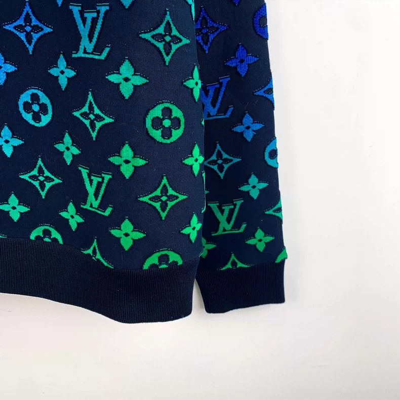 Louis Vuitton Louis Vuitton Blue Logo Long Sleeve Sweatshirt Size US M / EU 48-50 / 2 - 4 Thumbnail