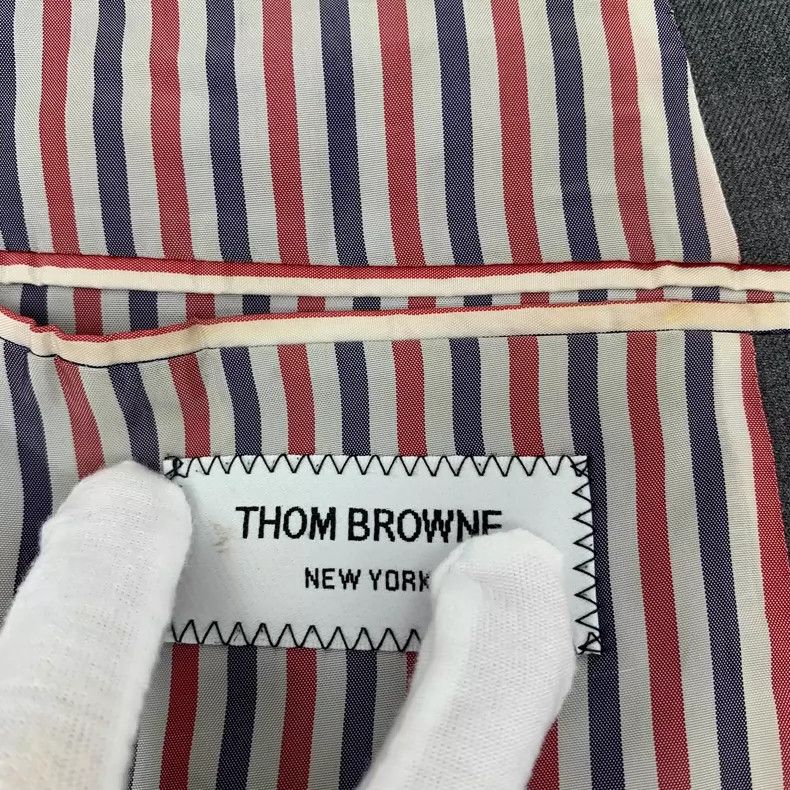 Thom Browne Thom Browne Gray Wool Long Sleeve Blazer Size US M / EU 48-50 / 2 - 8 Thumbnail