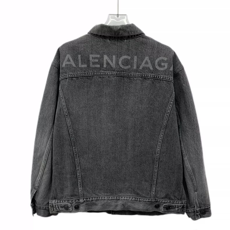 Balenciaga Balenciaga Gray Denim Long Sleeve Jacket Size US XS / EU 42 / 0 - 2 Thumbnail