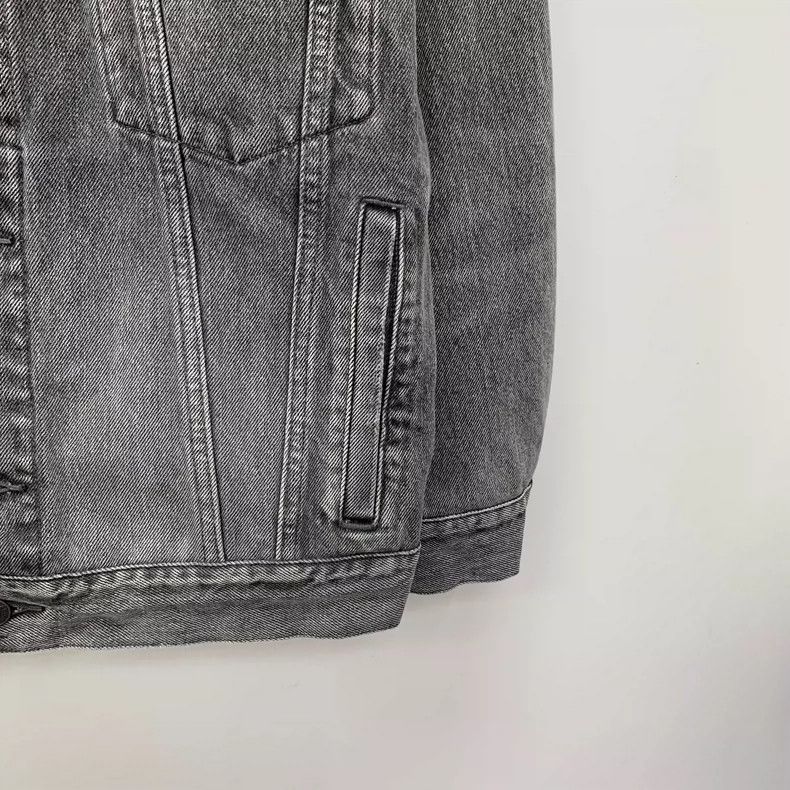Balenciaga Balenciaga Gray Denim Long Sleeve Jacket Size US XS / EU 42 / 0 - 4 Thumbnail