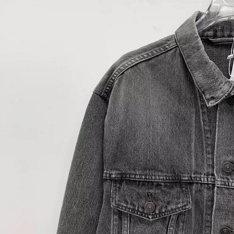 Balenciaga Balenciaga Gray Denim Long Sleeve Jacket Size US XS / EU 42 / 0 - 3 Thumbnail