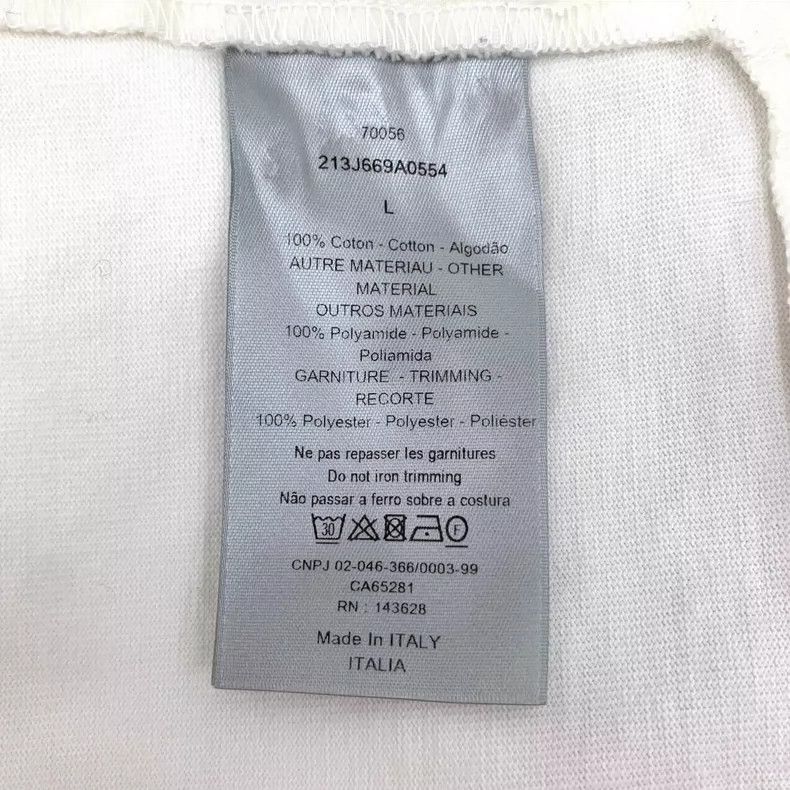 Dior Christian Dior Color Logo Cotton T-Shirt Size US L / EU 52-54 / 3 - 8 Thumbnail