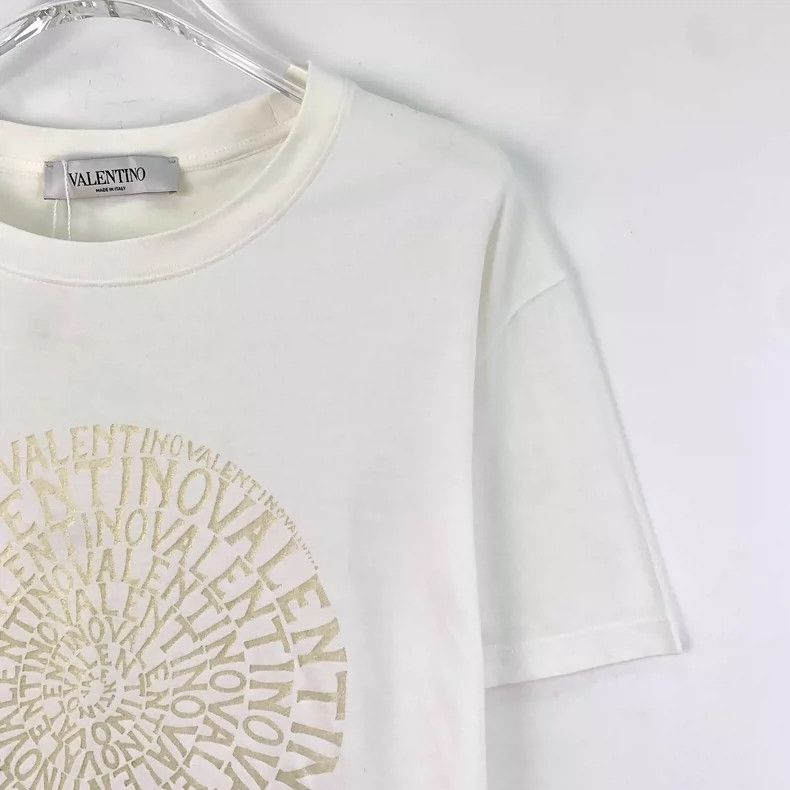 Valentino Valentino White Letter Print Cotton T-shirt Size US XS / EU 42 / 0 - 3 Thumbnail