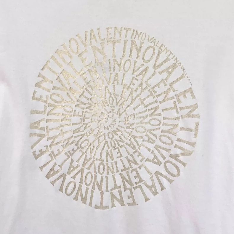 Valentino Valentino White Letter Print Cotton T-shirt Size US XS / EU 42 / 0 - 4 Thumbnail