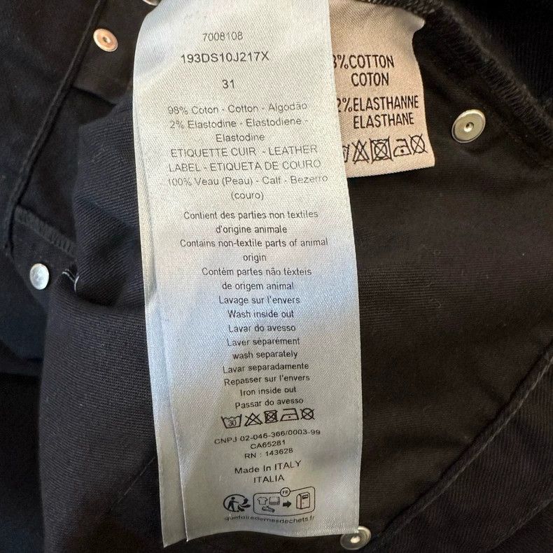 Dior DIOR Black Straight Leg Denim Pants for Men Size US 31 - 4 Thumbnail