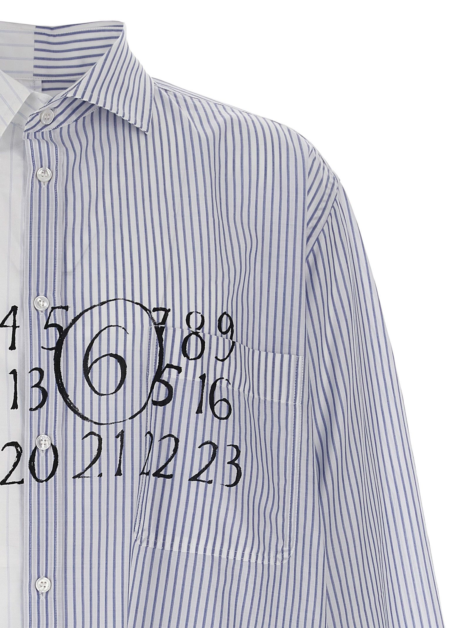 Maison Margiela 'Numeric Signature Mm6' Asymmetric Shirt Size US M / EU 48-50 / 2 - 3 Thumbnail