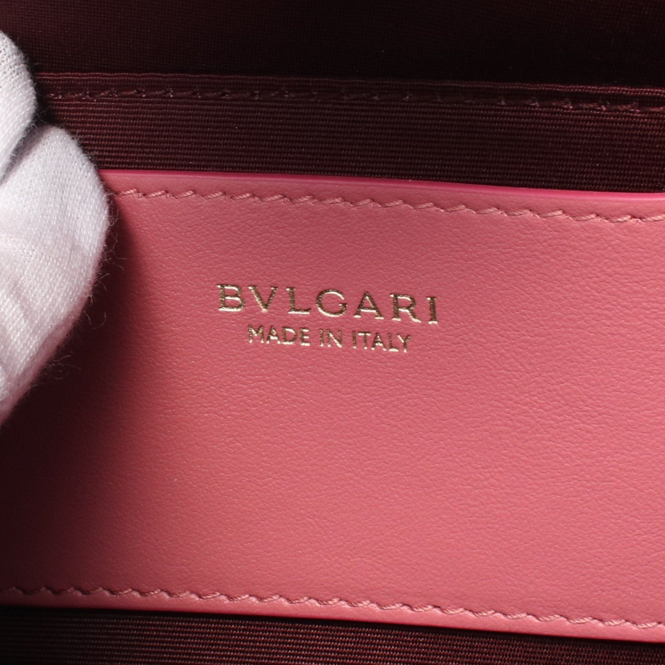 Bvlgari Bvlgari Bvlgari Logo Small Handbag Tote Bag Leather Pink Size ONE SIZE - 4 Thumbnail