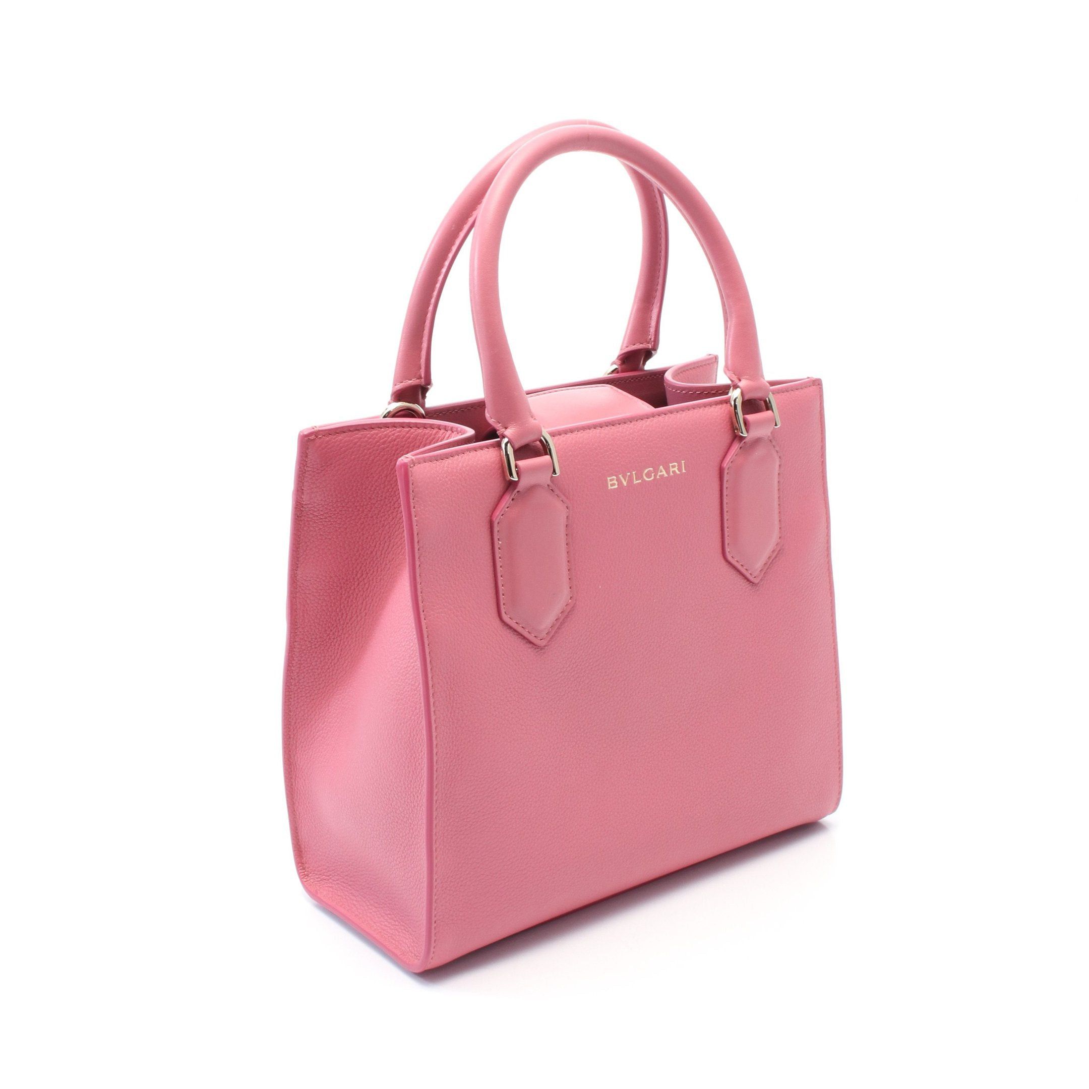 Bvlgari Bvlgari Bvlgari Logo Small Handbag Tote Bag Leather Pink Size ONE SIZE - 2 Thumbnail