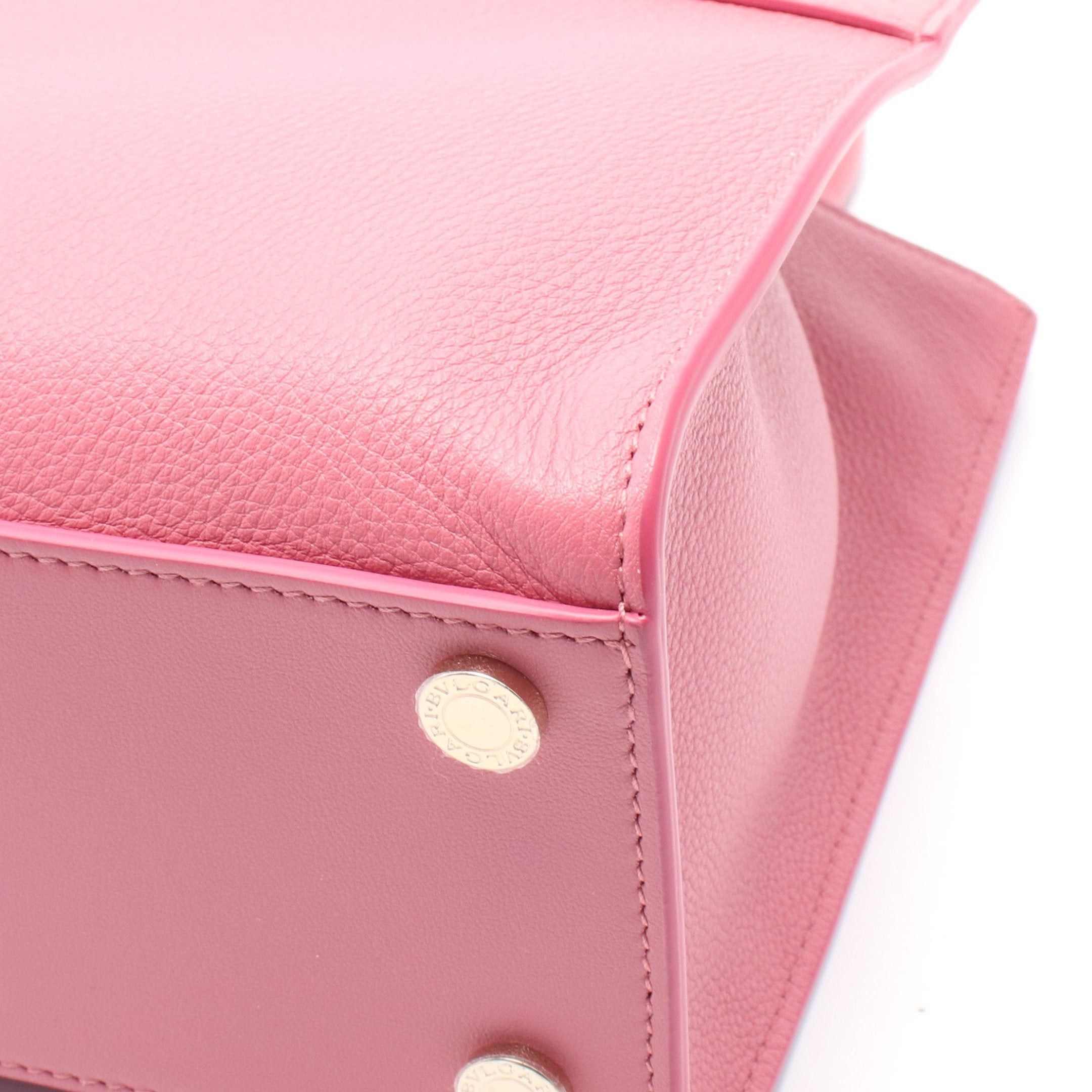 Bvlgari Bvlgari Bvlgari Logo Small Handbag Tote Bag Leather Pink Size ONE SIZE - 5 Thumbnail