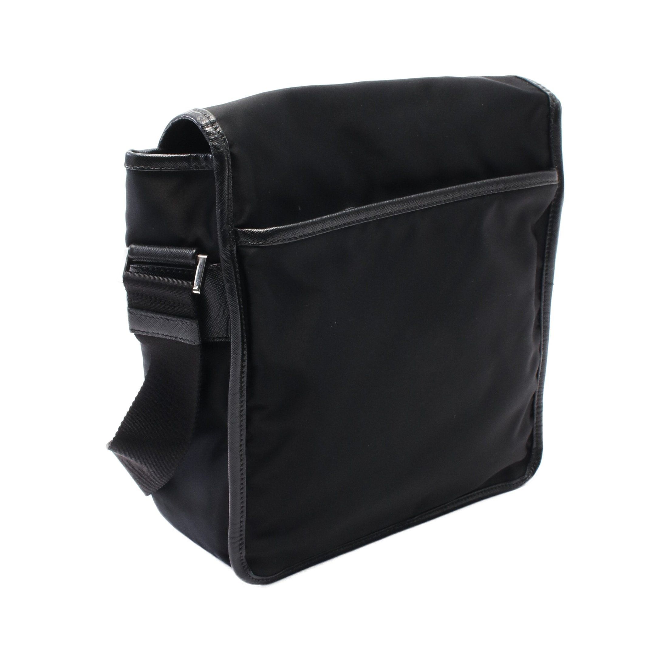 Prada Prada Shoulder Bag Logo Nylon Leather Black Size ONE SIZE - 2 Thumbnail
