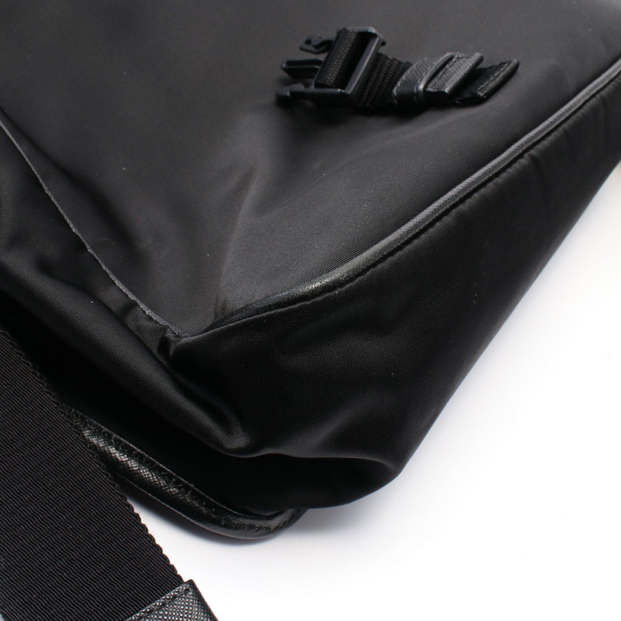 Prada Prada Shoulder Bag Logo Nylon Leather Black Size ONE SIZE - 6 Thumbnail