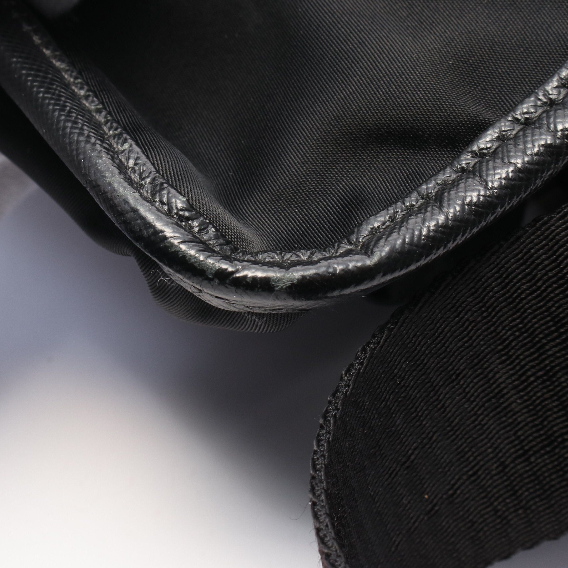 Prada Prada Shoulder Bag Logo Nylon Leather Black Size ONE SIZE - 7 Thumbnail