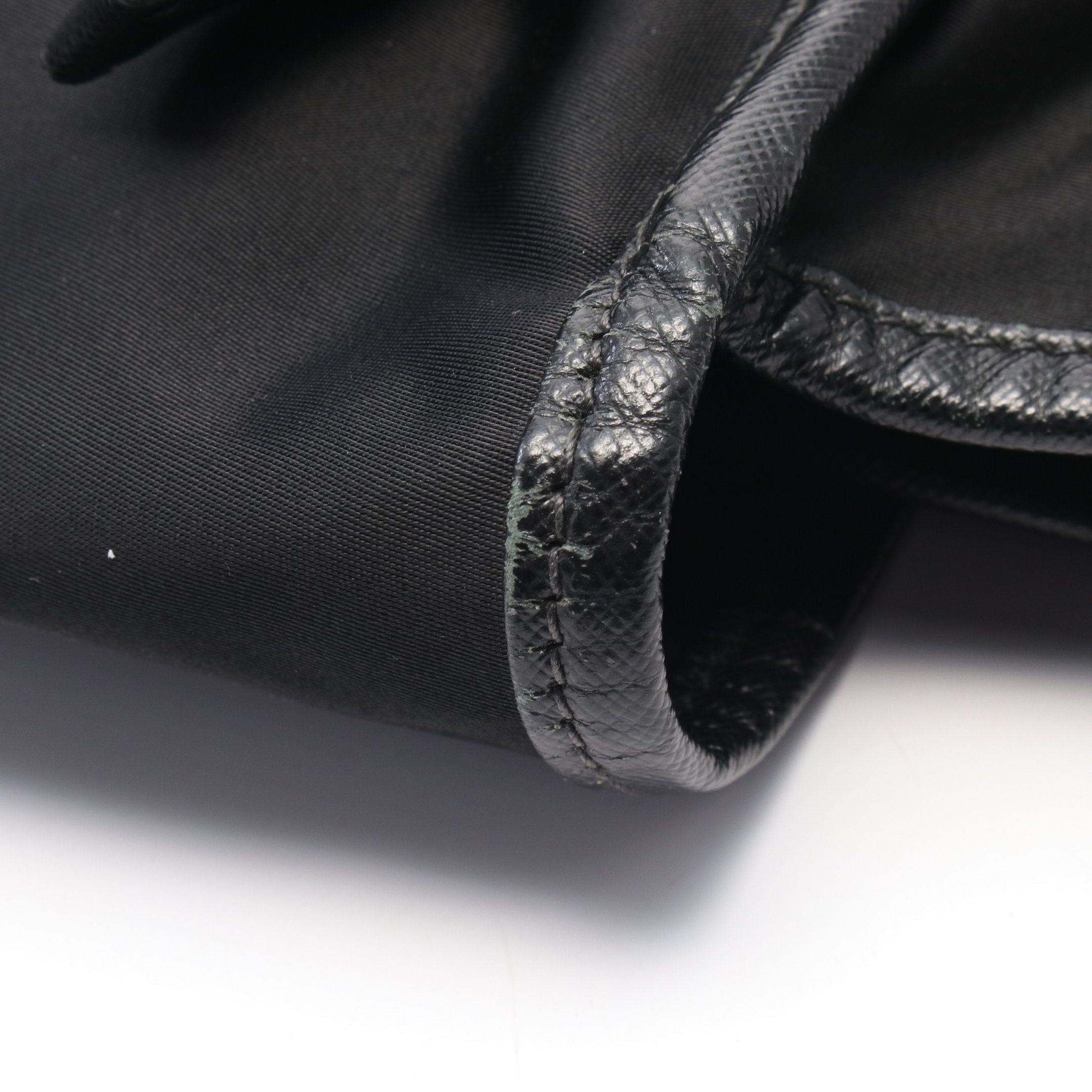 Prada Prada Shoulder Bag Logo Nylon Leather Black Size ONE SIZE - 8 Thumbnail