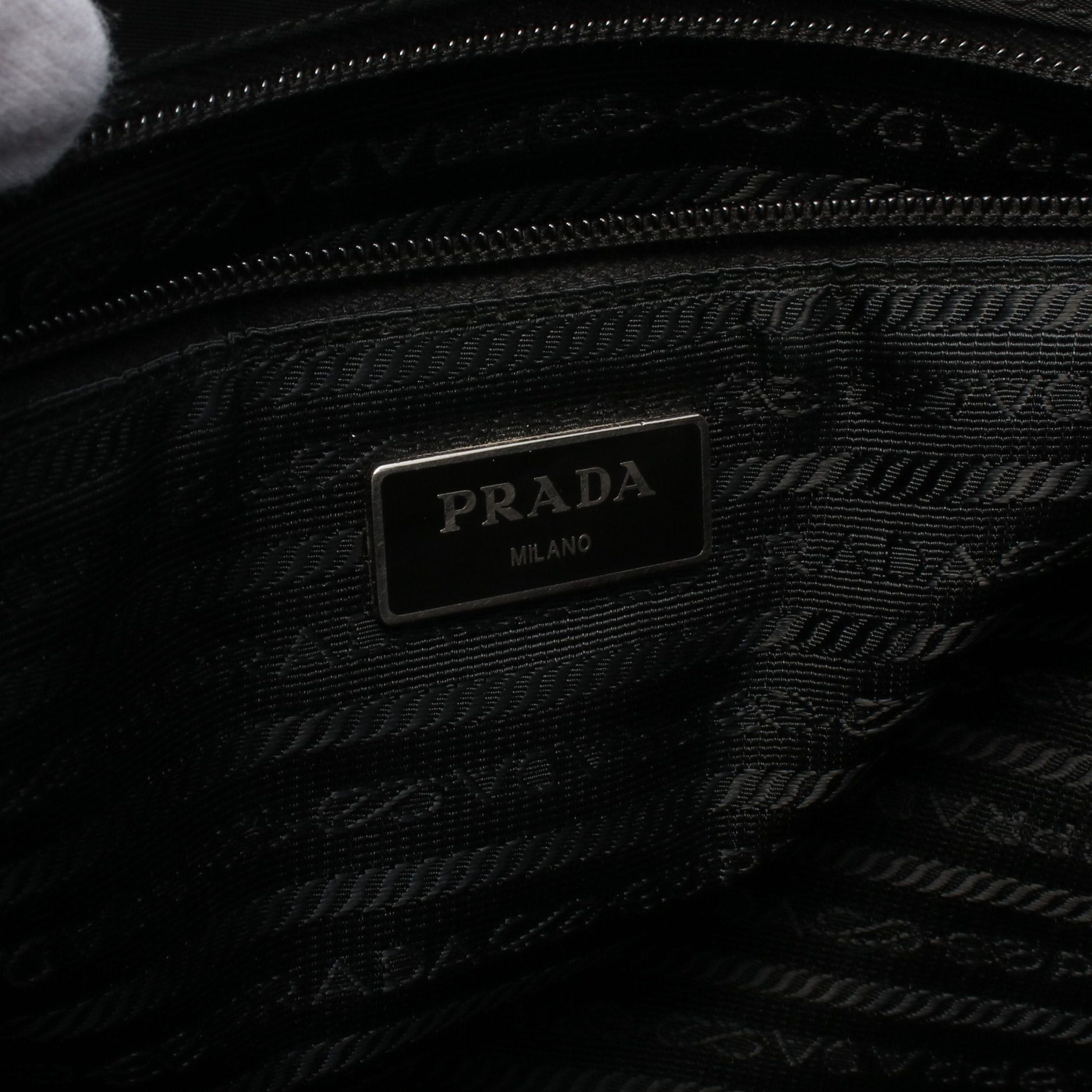 Prada Prada Shoulder Bag Logo Nylon Leather Black Size ONE SIZE - 4 Thumbnail