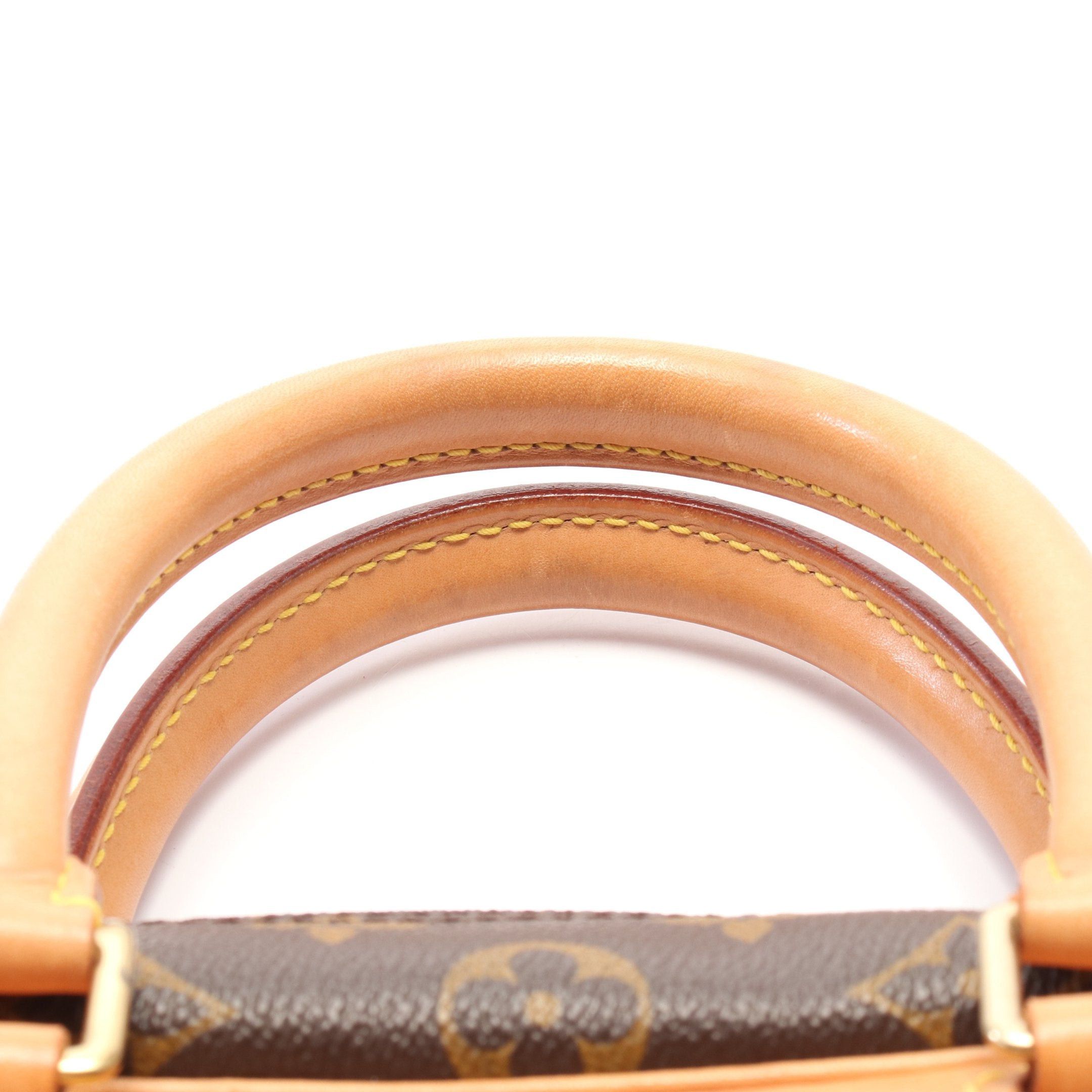 Louis Vuitton Louis Vuitton Deauville Bowling Vanity Monogram Handbag Leather Brown Size ONE SIZE - 7 Thumbnail