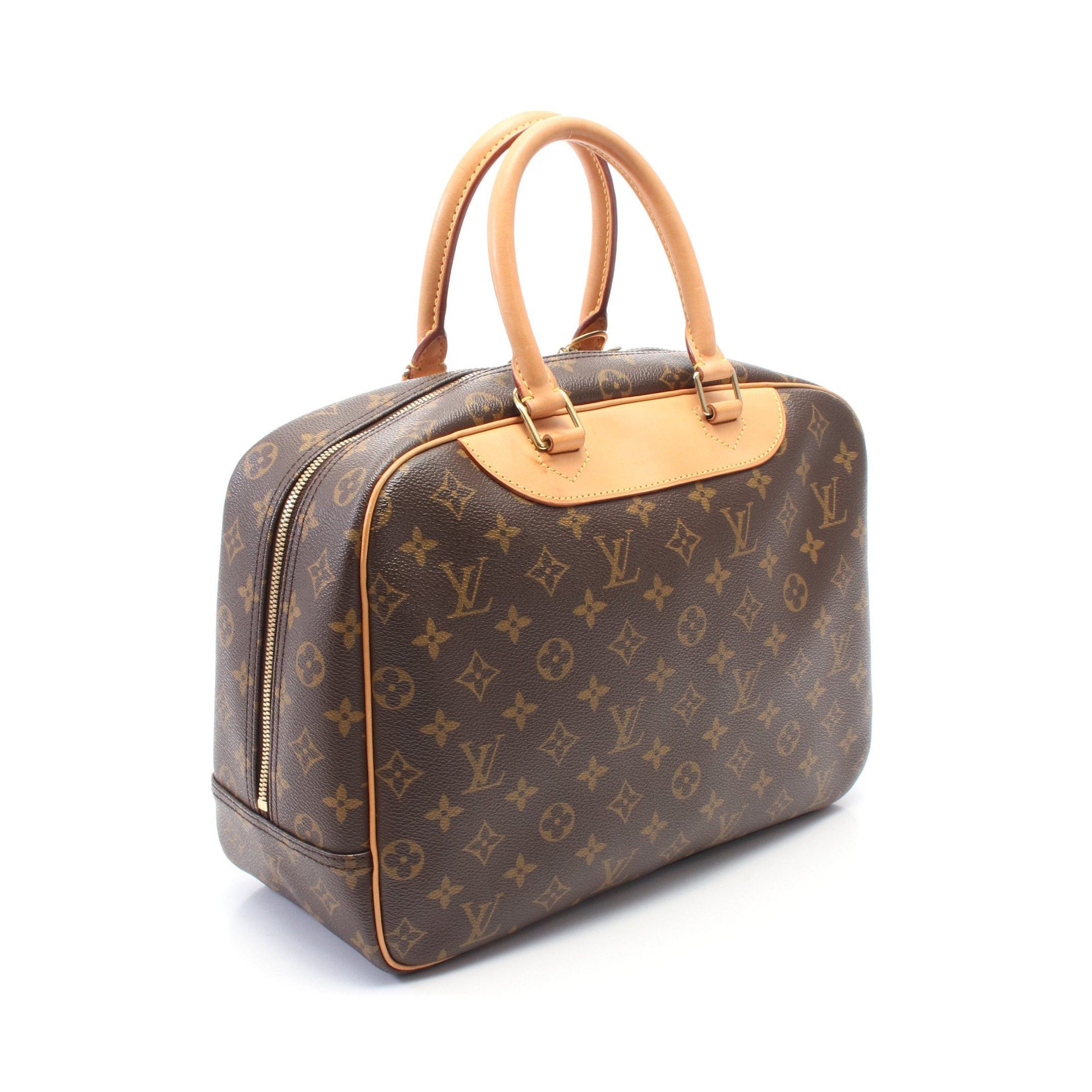 Louis Vuitton Louis Vuitton Deauville Bowling Vanity Monogram Handbag Leather Brown Size ONE SIZE - 2 Thumbnail
