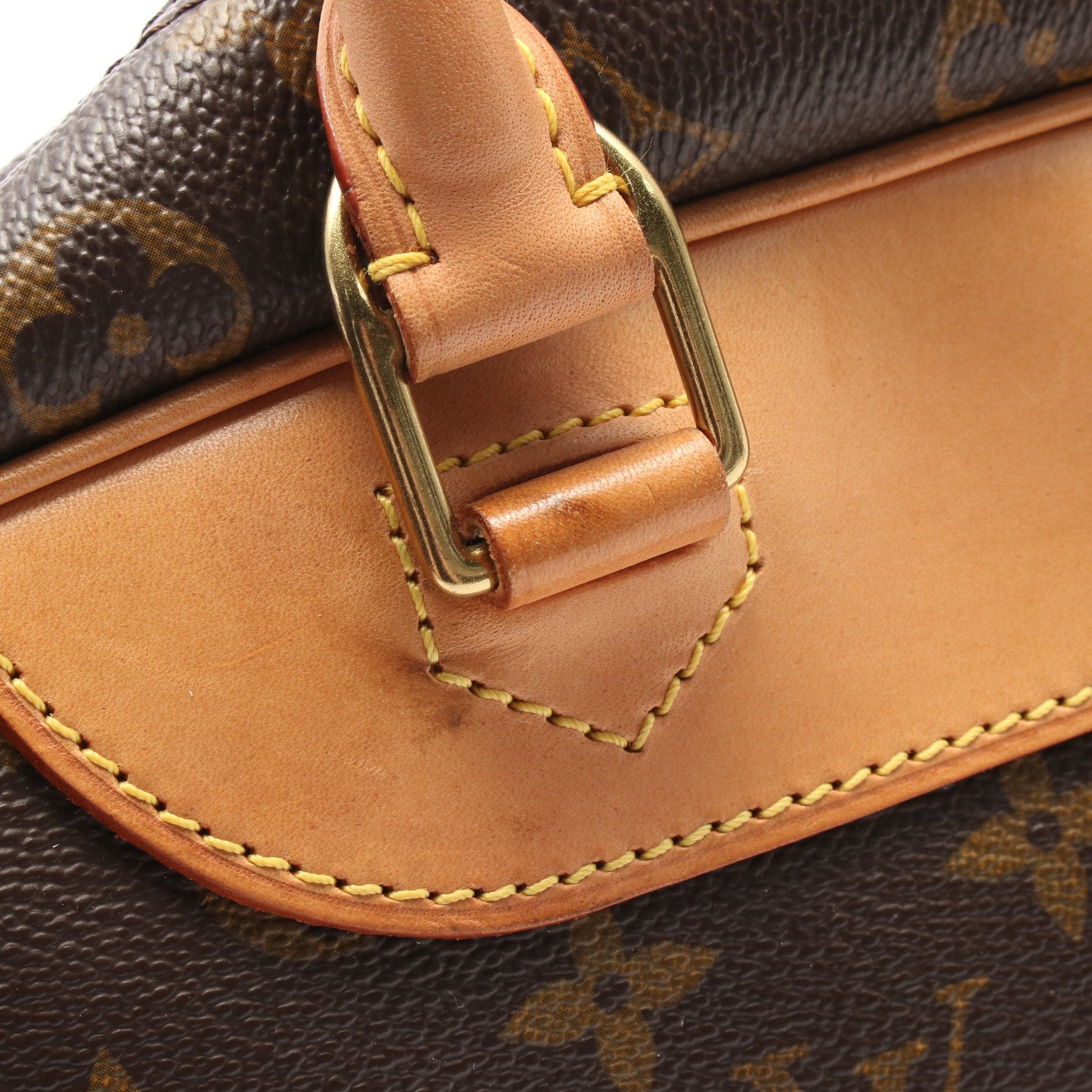 Louis Vuitton Louis Vuitton Deauville Bowling Vanity Monogram Handbag Leather Brown Size ONE SIZE - 8 Thumbnail