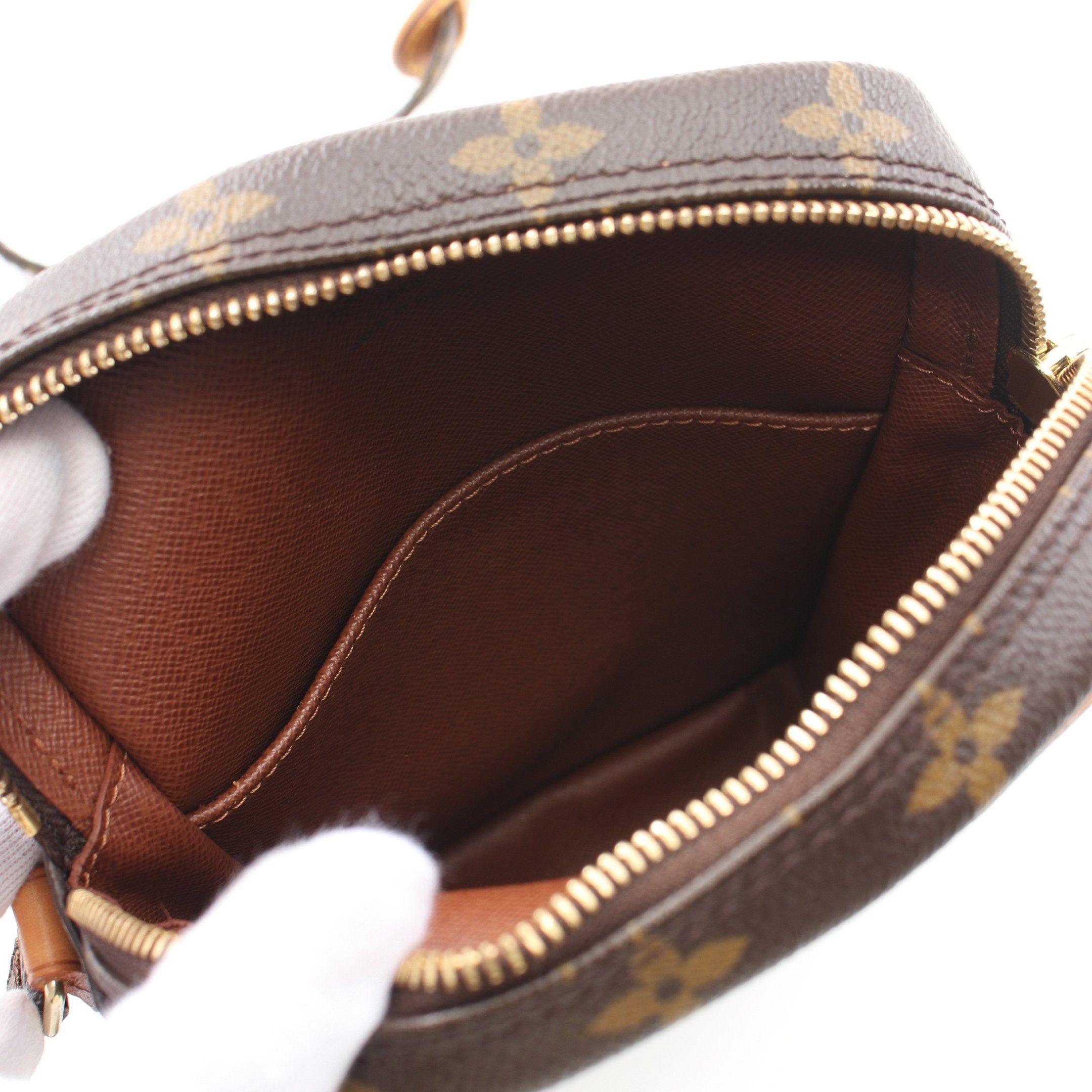 Louis Vuitton Louis Vuitton Danube Monogram Shoulder Bag Leather Brown Size ONE SIZE - 3 Thumbnail