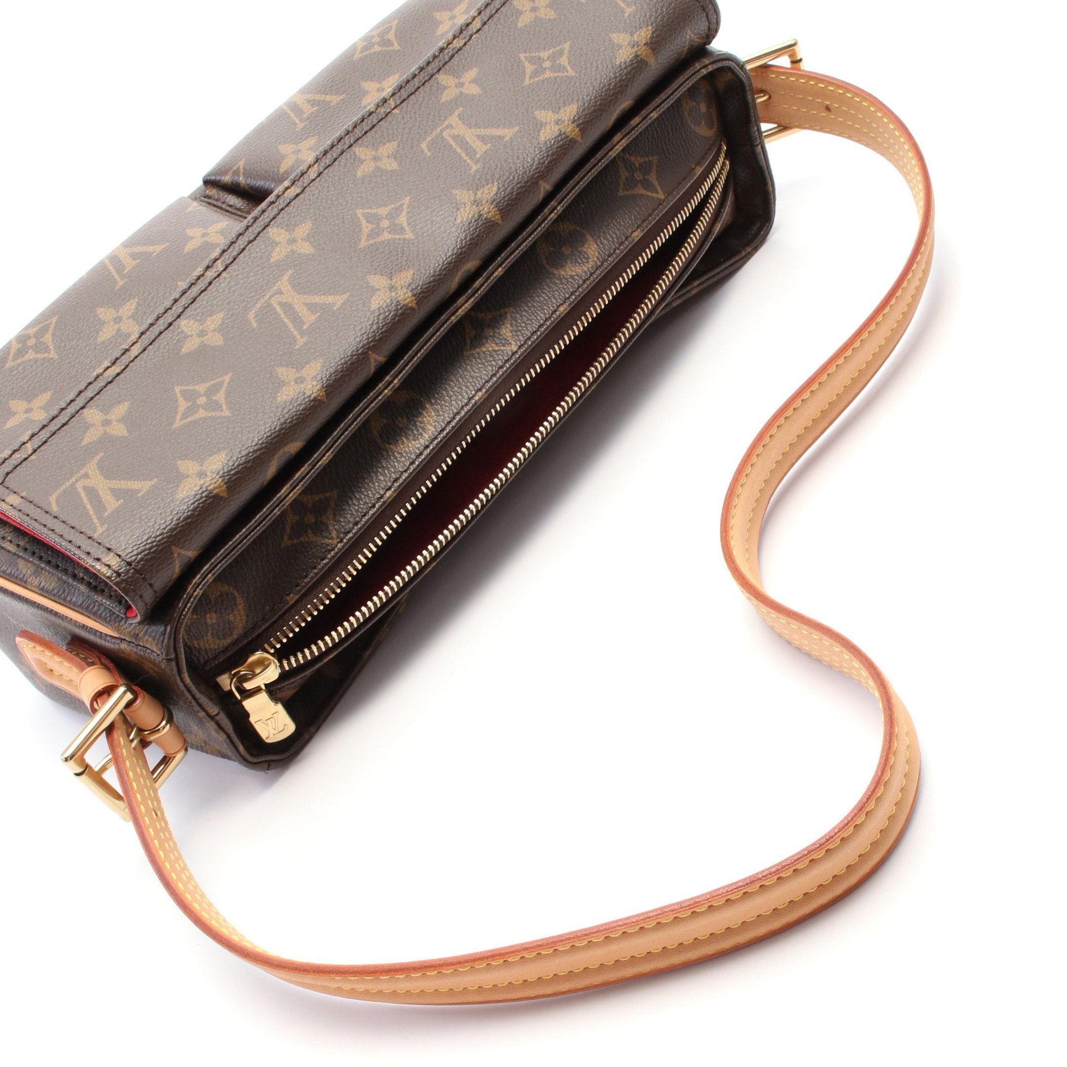 Louis Vuitton Louis Vuitton Vivacite Mm Monogram Shoulder Bag Leather Brown Size ONE SIZE - 6 Thumbnail