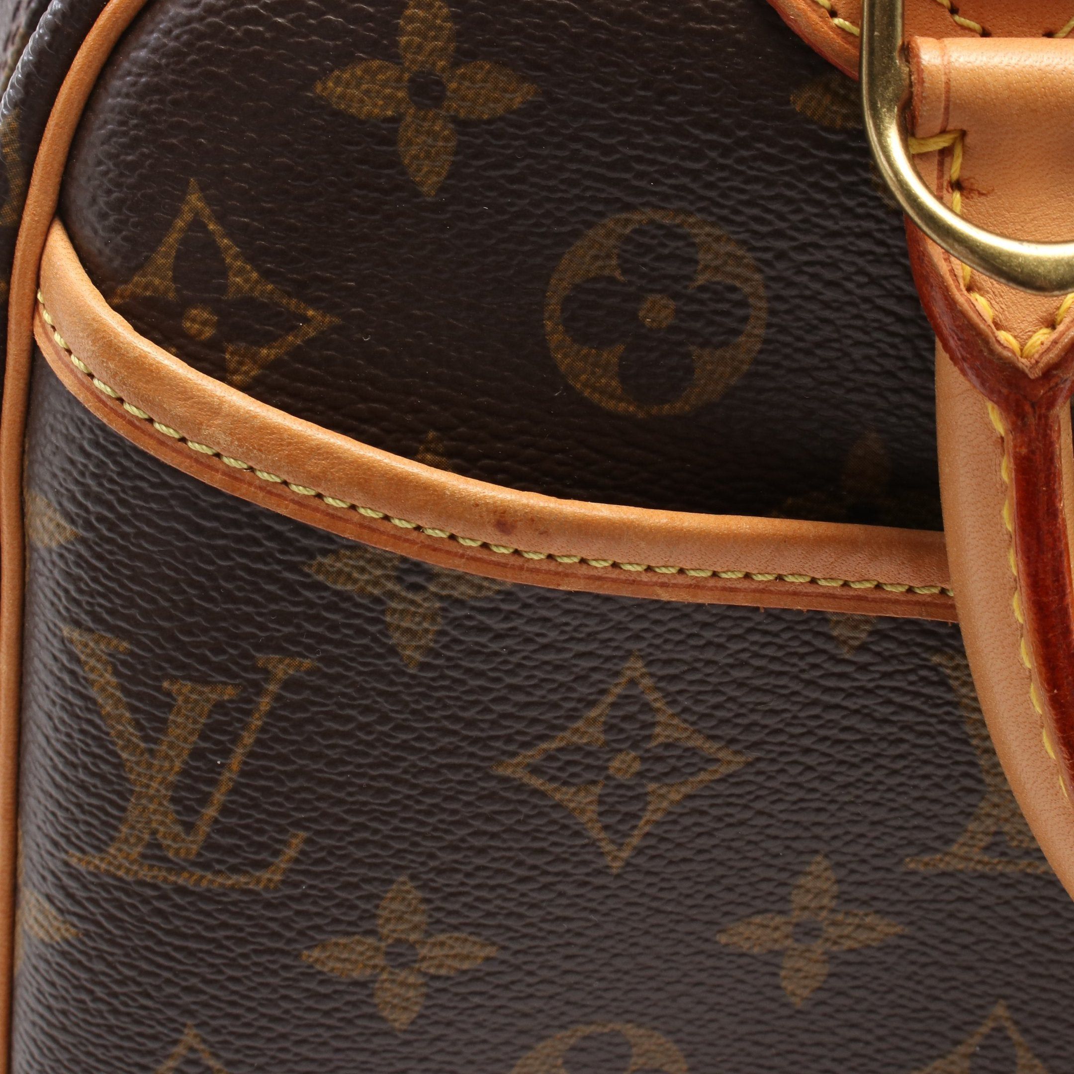 Louis Vuitton Louis Vuitton Trouville Monogram Handbag Leather Brown Size ONE SIZE - 7 Thumbnail