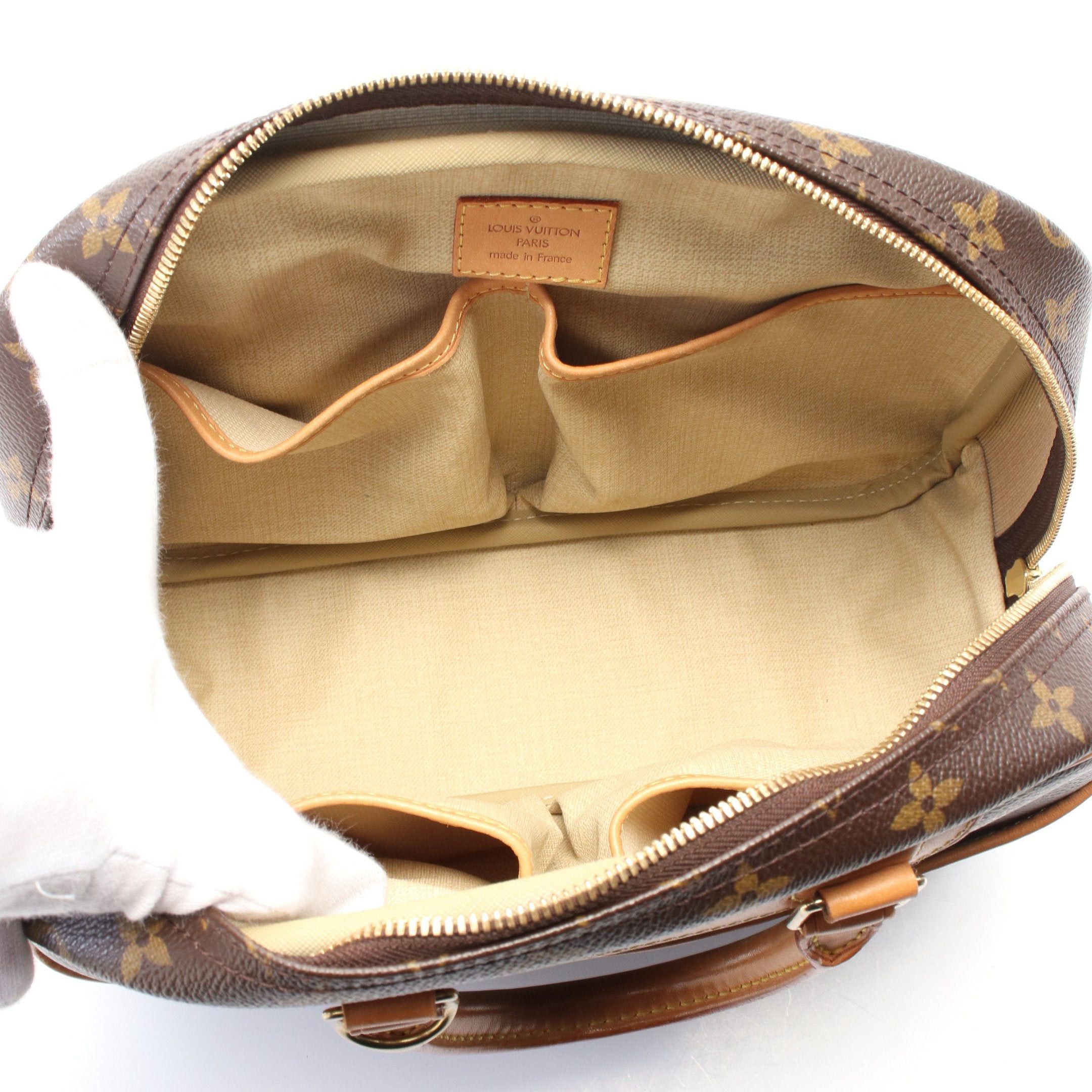 Louis Vuitton Louis Vuitton Trouville Monogram Handbag Leather Brown Size ONE SIZE - 3 Thumbnail