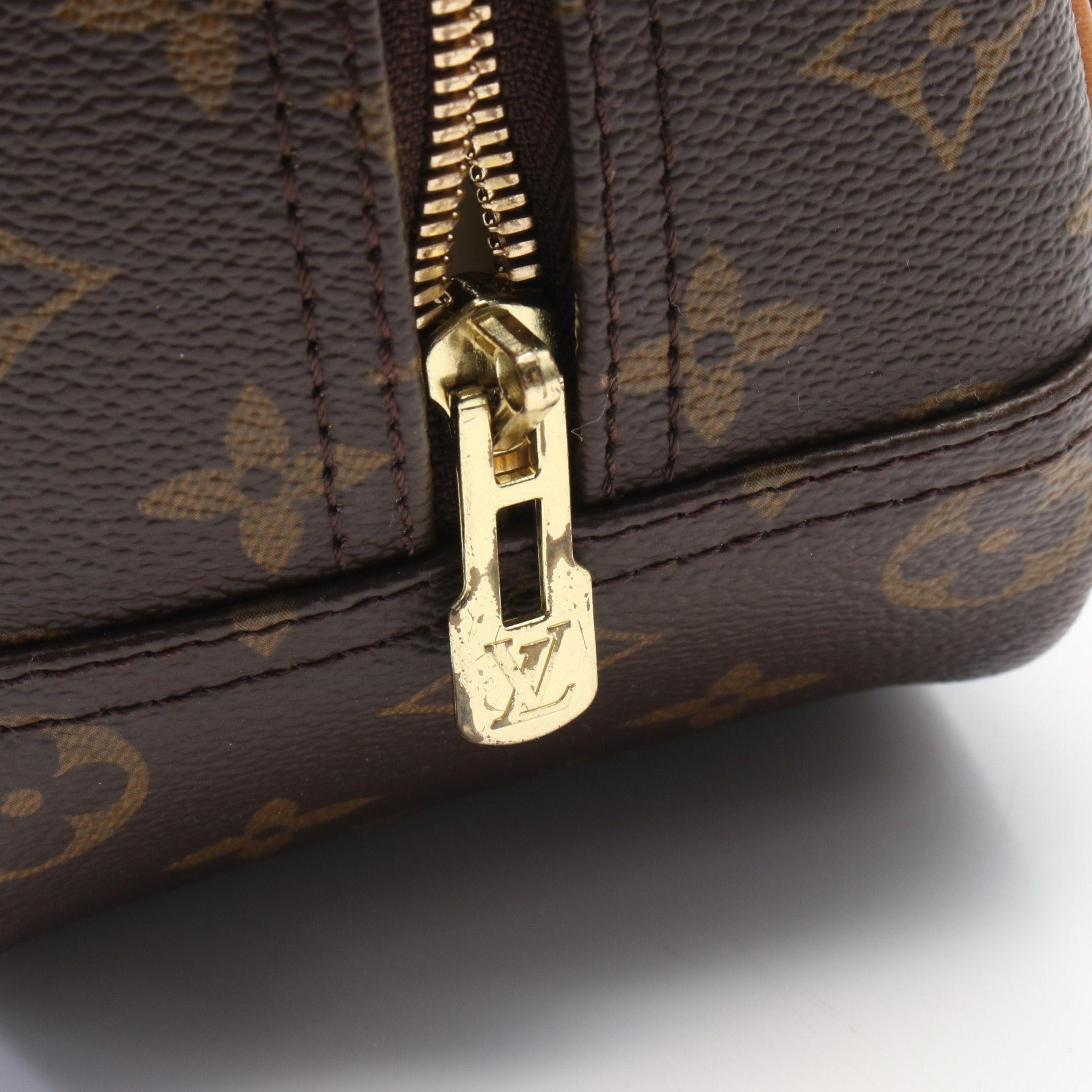 Louis Vuitton Louis Vuitton Trouville Monogram Handbag Leather Brown Size ONE SIZE - 10 Thumbnail
