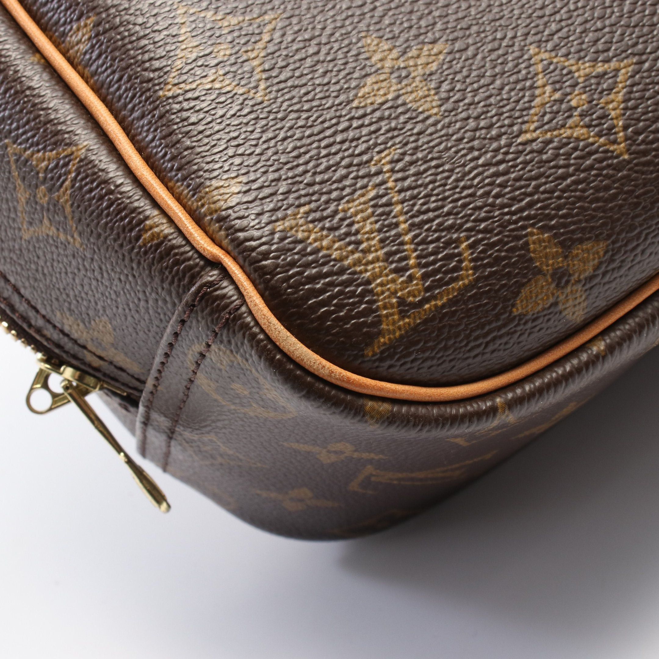 Louis Vuitton Louis Vuitton Trouville Monogram Handbag Leather Brown Size ONE SIZE - 9 Thumbnail