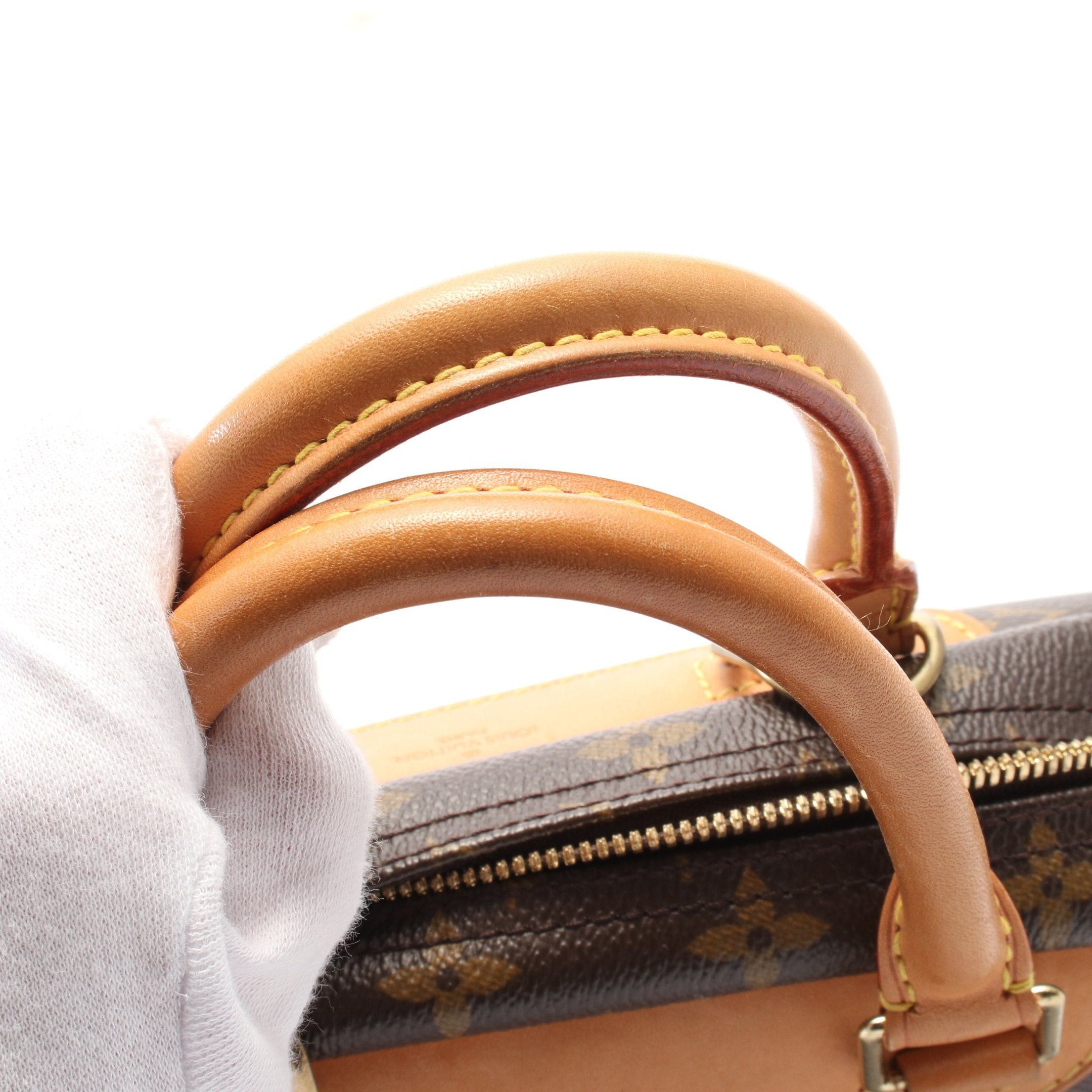 Louis Vuitton Louis Vuitton Trouville Monogram Handbag Leather Brown Size ONE SIZE - 8 Thumbnail