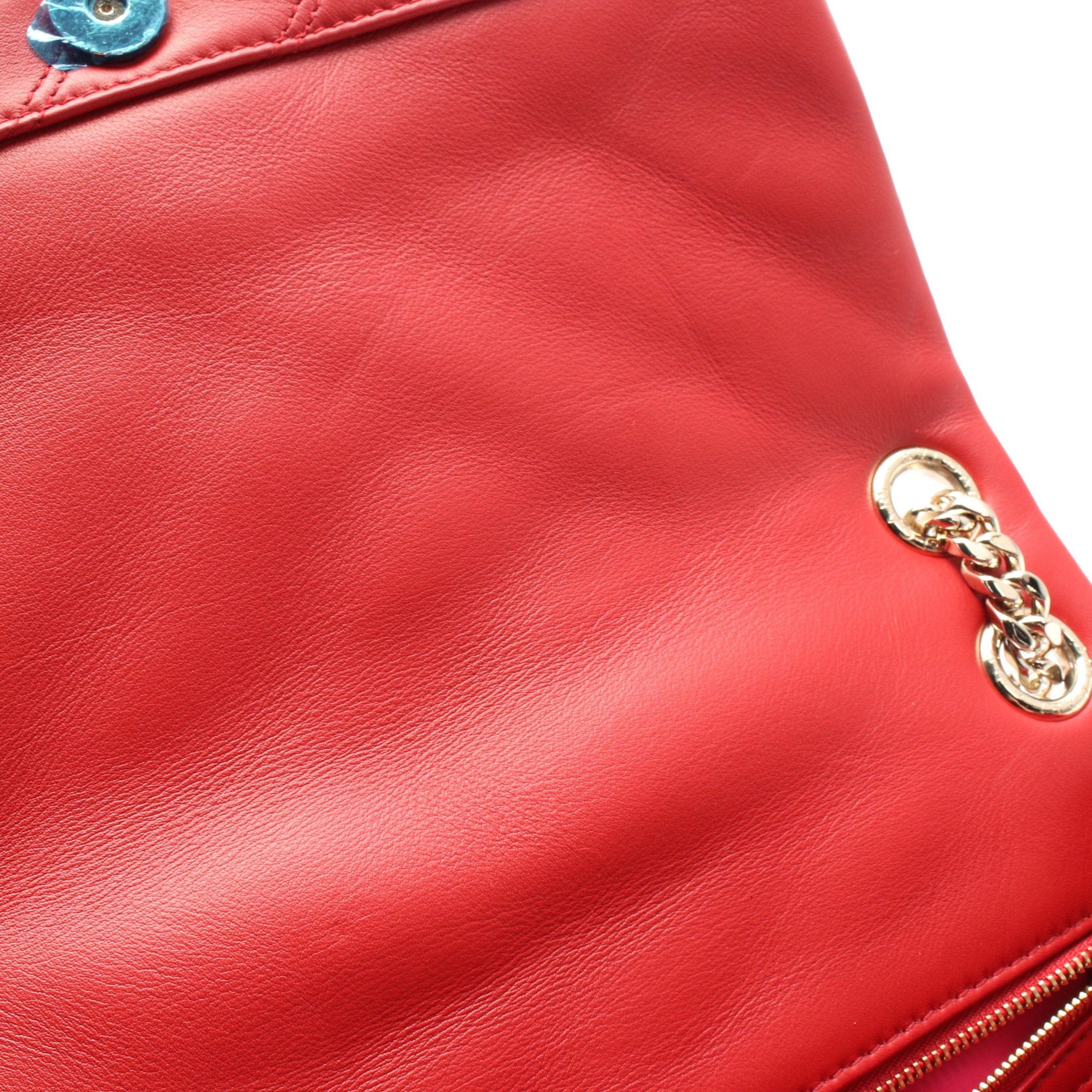 Bvlgari Bvlgari Serpenti Cabochon Chain Shoulder Bag Leather Red Size ONE SIZE - 5 Thumbnail