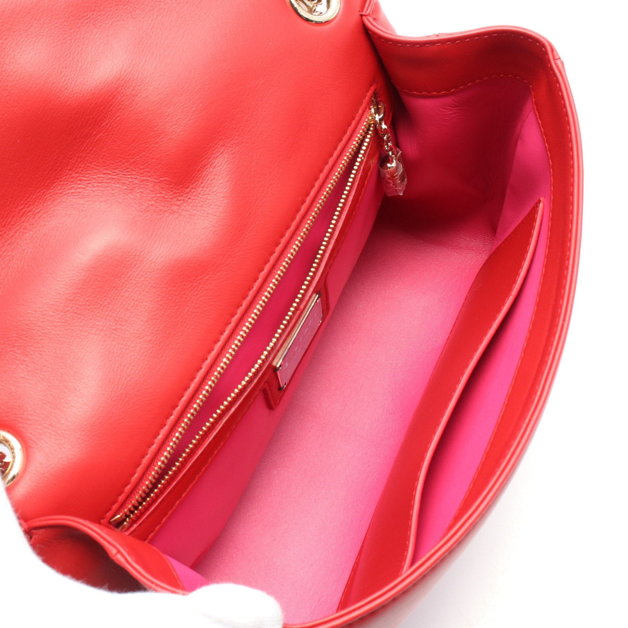 Bvlgari Bvlgari Serpenti Cabochon Chain Shoulder Bag Leather Red Size ONE SIZE - 3 Thumbnail