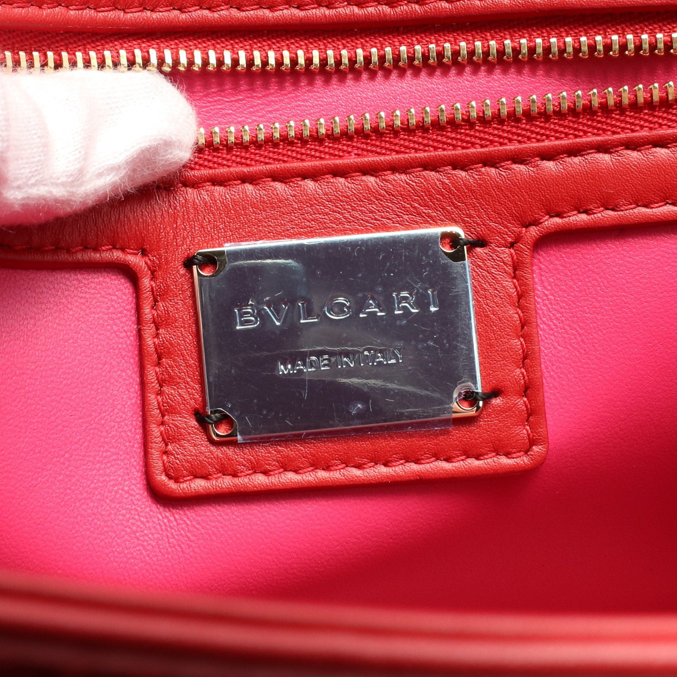 Bvlgari Bvlgari Serpenti Cabochon Chain Shoulder Bag Leather Red Size ONE SIZE - 4 Thumbnail