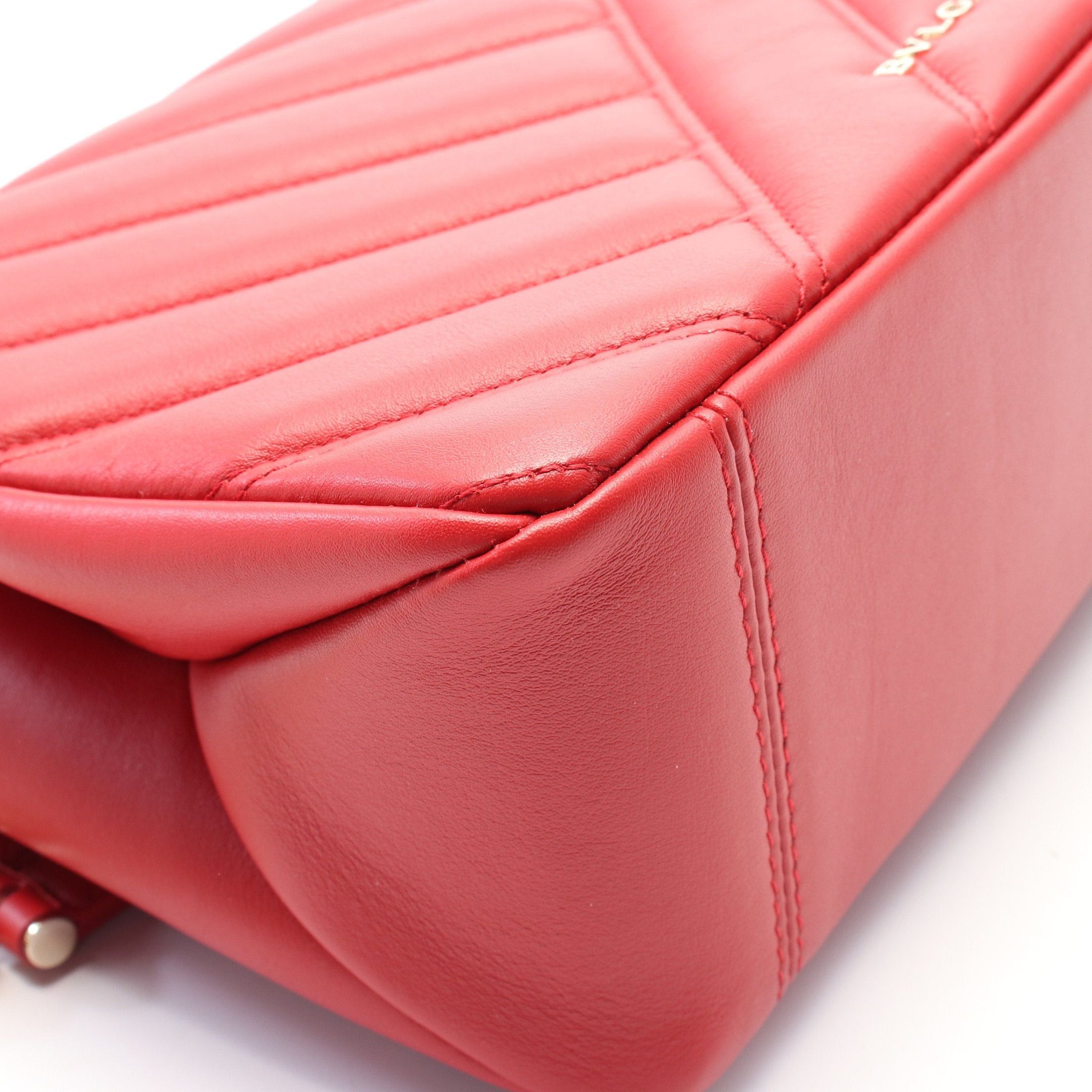 Bvlgari Bvlgari Serpenti Cabochon Chain Shoulder Bag Leather Red Size ONE SIZE - 7 Thumbnail