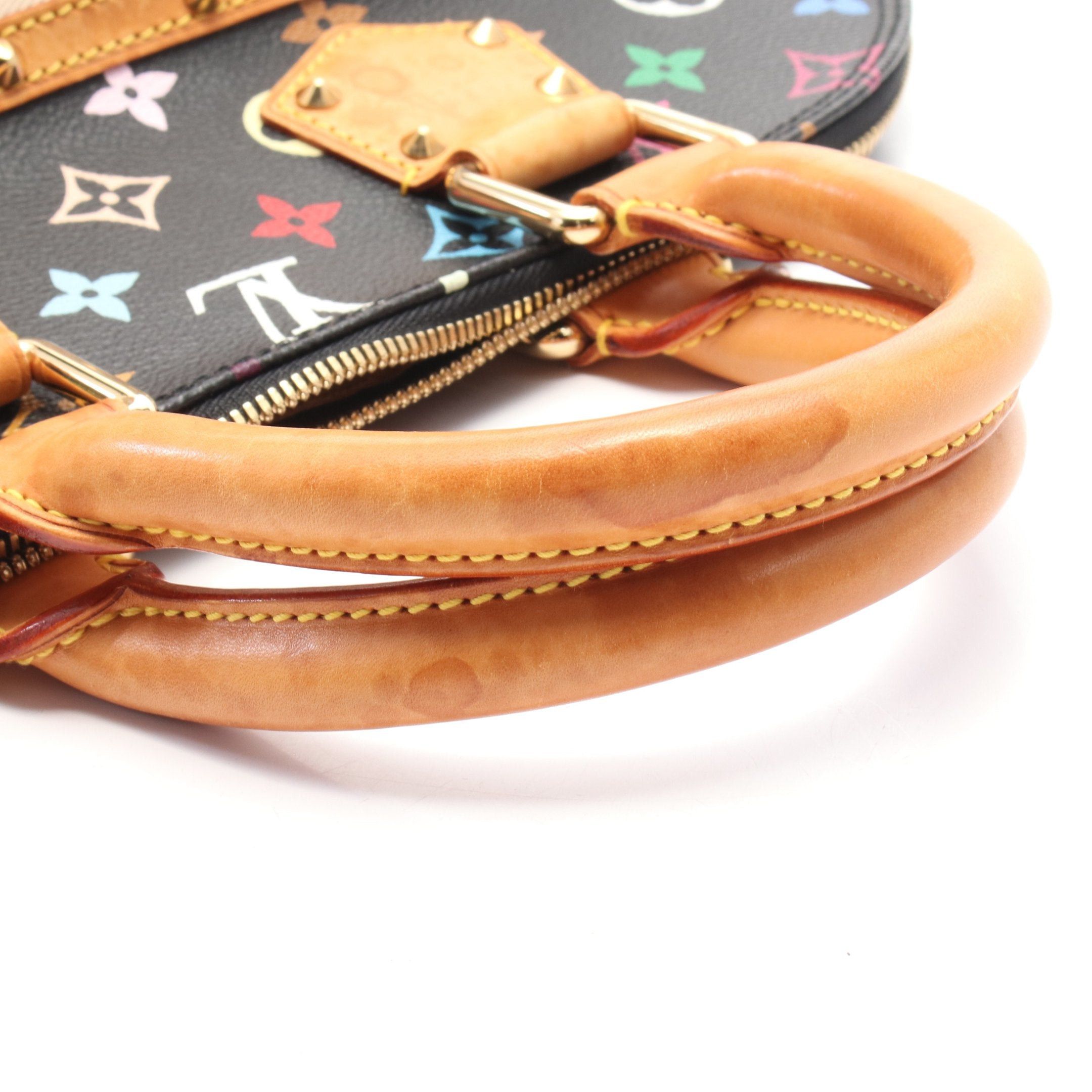 Louis Vuitton Louis Vuitton Alma Monogram Multicolor Noir Handbag Leather Black Size ONE SIZE - 13 Thumbnail