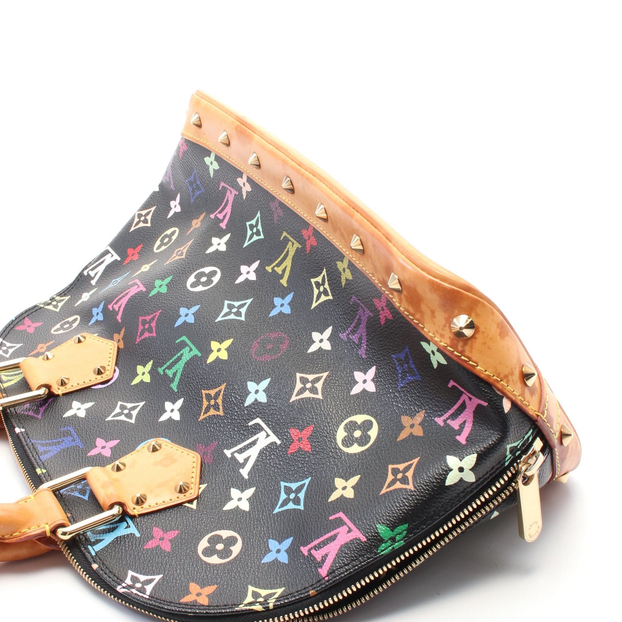 Louis Vuitton Louis Vuitton Alma Monogram Multicolor Noir Handbag Leather Black Size ONE SIZE - 11 Thumbnail