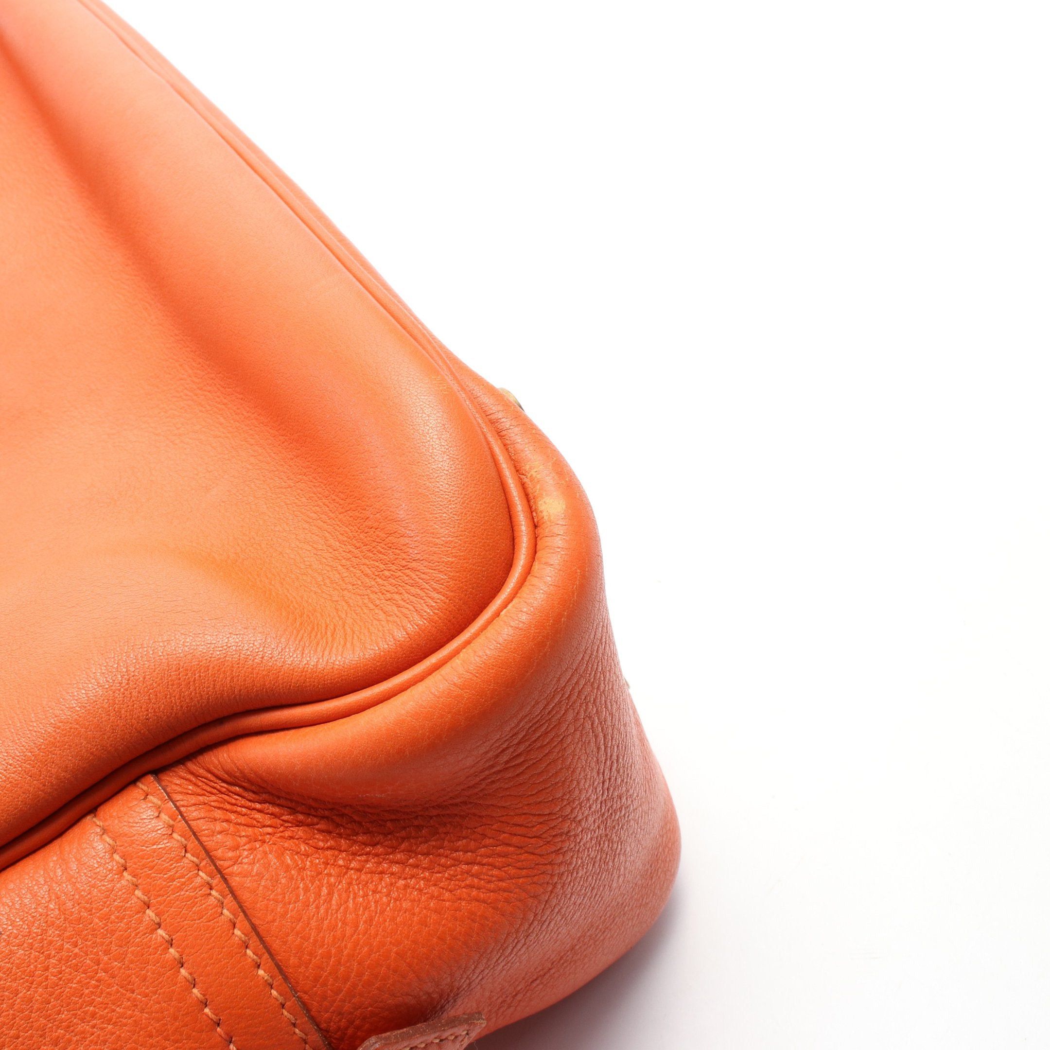 Hermes Hermes Plume 32 Handbag Vomadam Orange Gold Hardware □B Stamp (Manufactured Around 1998) Size ONE SIZE - 10 Thumbnail