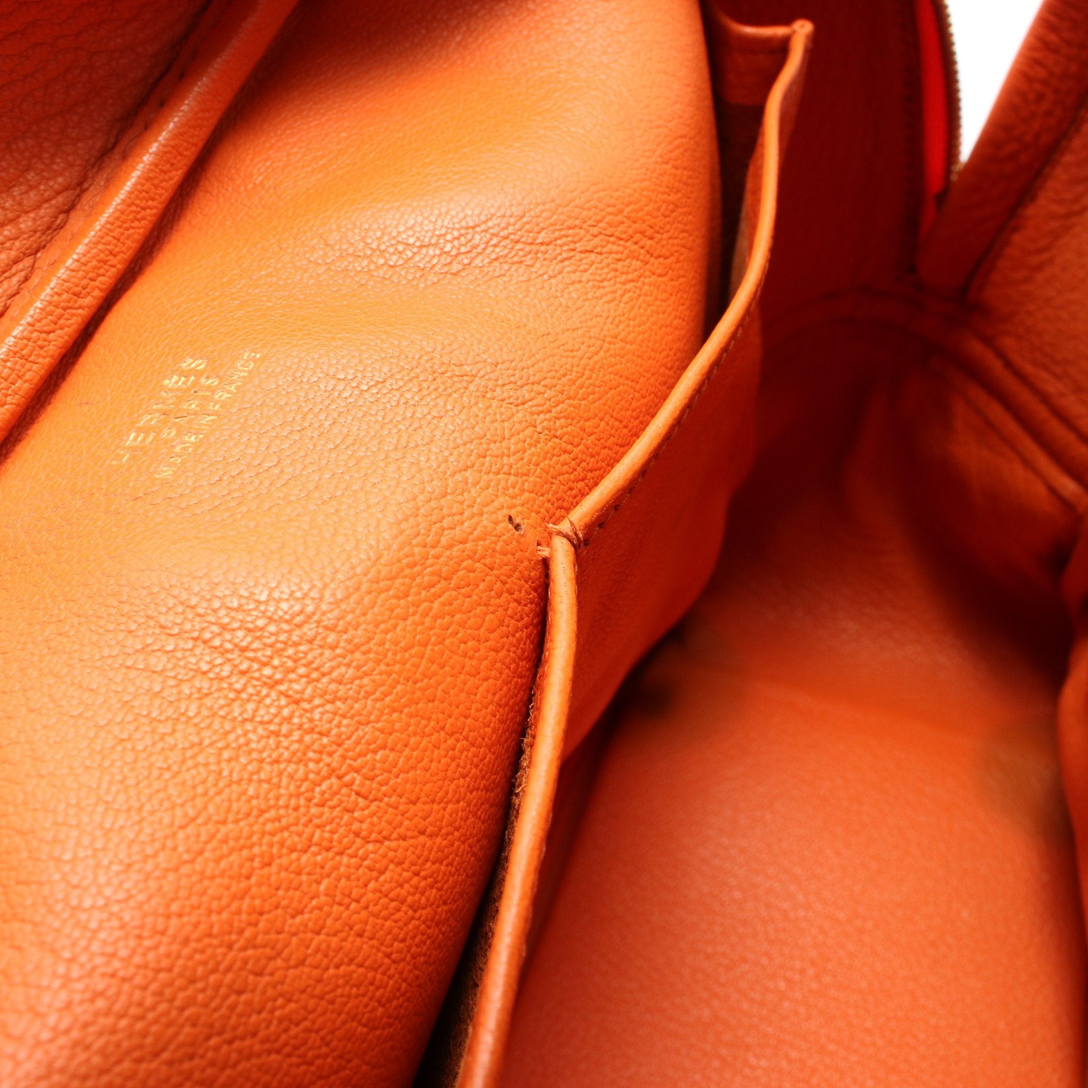 Hermes Hermes Plume 32 Handbag Vomadam Orange Gold Hardware □B Stamp (Manufactured Around 1998) Size ONE SIZE - 9 Thumbnail