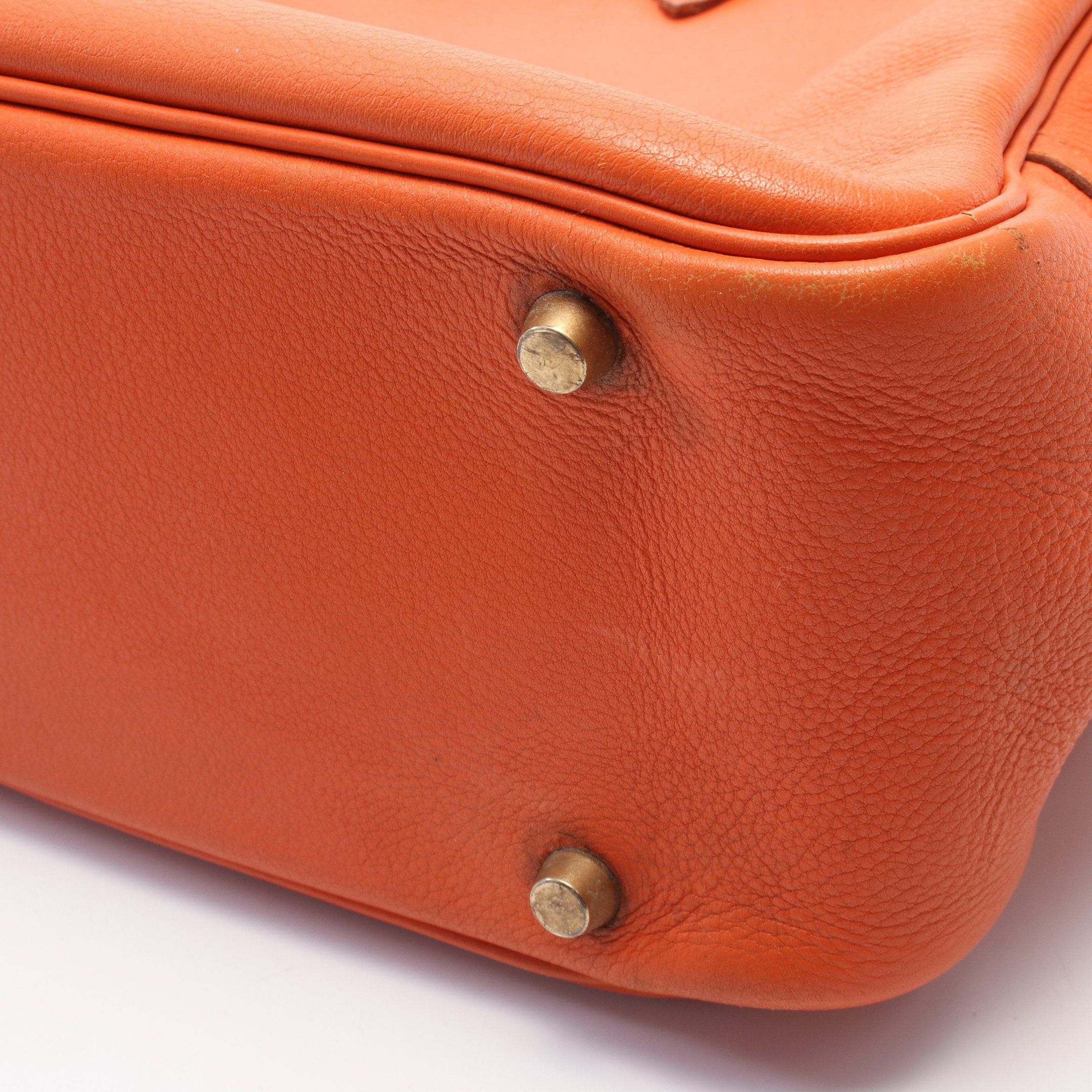 Hermes Hermes Plume 32 Handbag Vomadam Orange Gold Hardware □B Stamp (Manufactured Around 1998) Size ONE SIZE - 15 Thumbnail