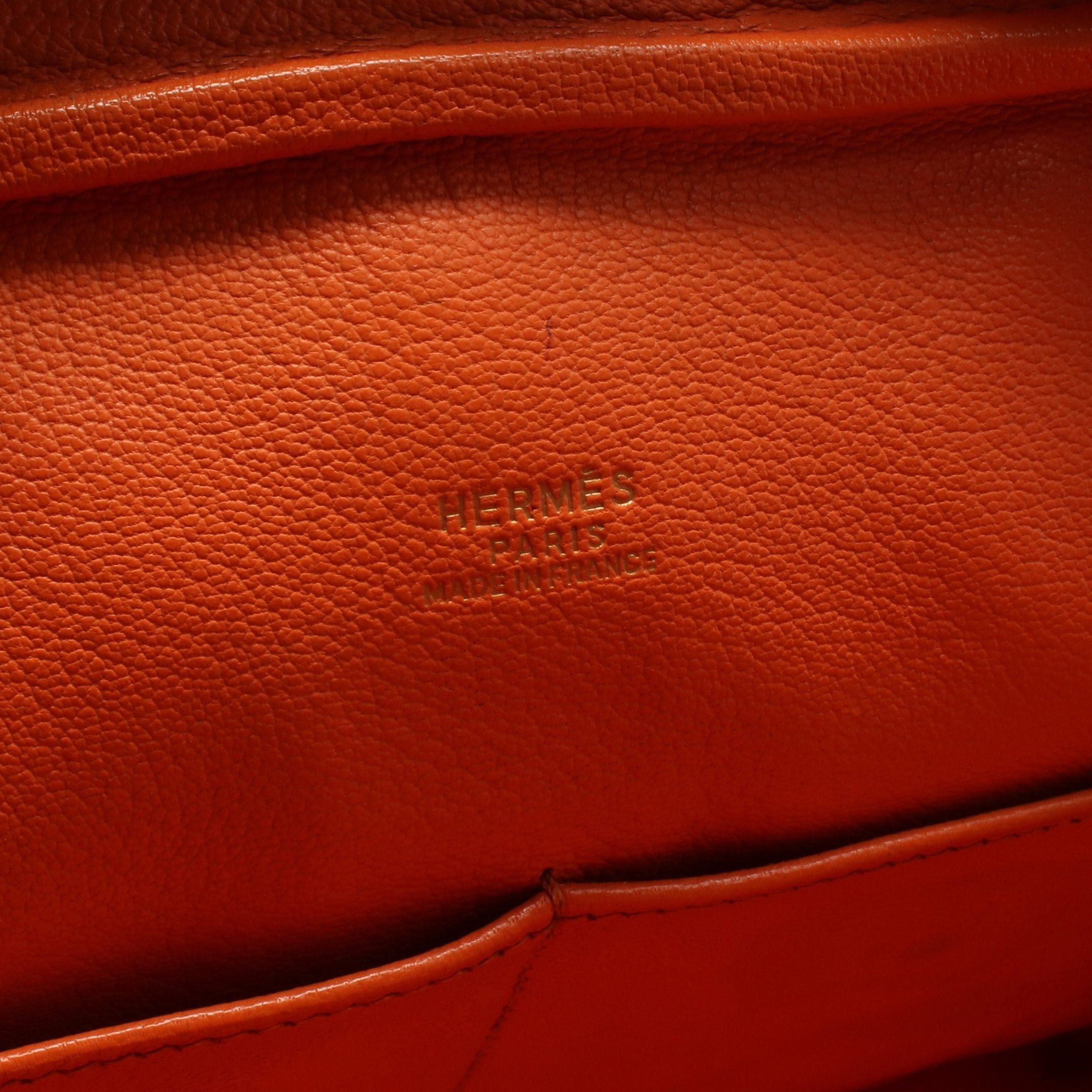 Hermes Hermes Plume 32 Handbag Vomadam Orange Gold Hardware □B Stamp (Manufactured Around 1998) Size ONE SIZE - 4 Thumbnail