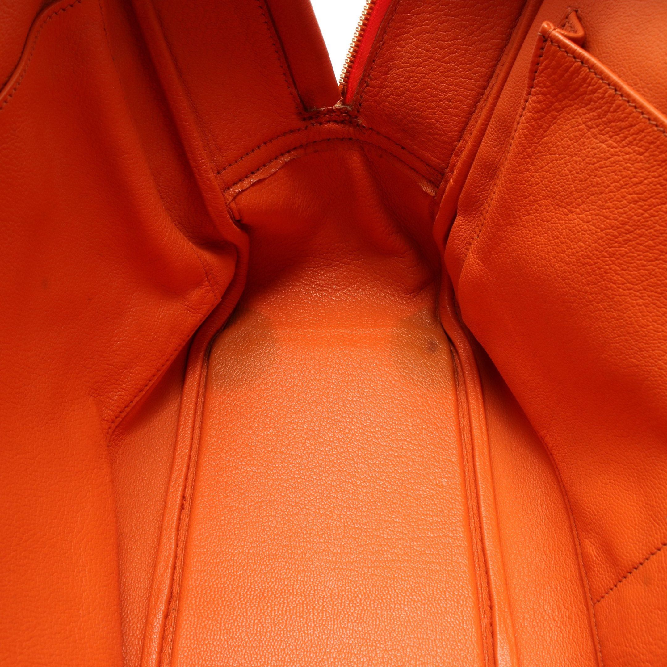 Hermes Hermes Plume 32 Handbag Vomadam Orange Gold Hardware □B Stamp (Manufactured Around 1998) Size ONE SIZE - 6 Thumbnail