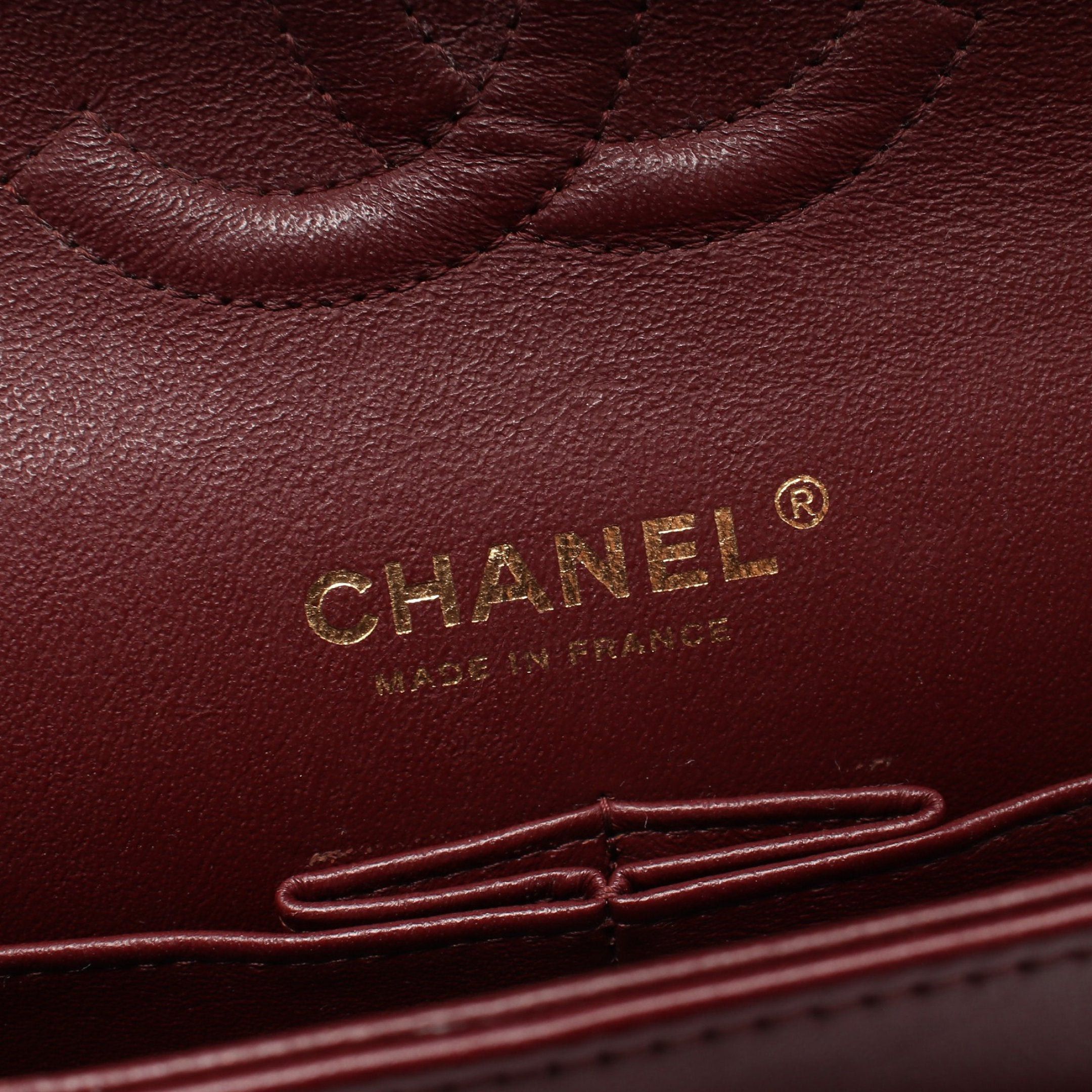 Chanel Chanel Matelasse Double Flap Chain Shoulder Bag Lambskin Pink Red Bordeaux Gold Hardware Size ONE SIZE - 4 Thumbnail