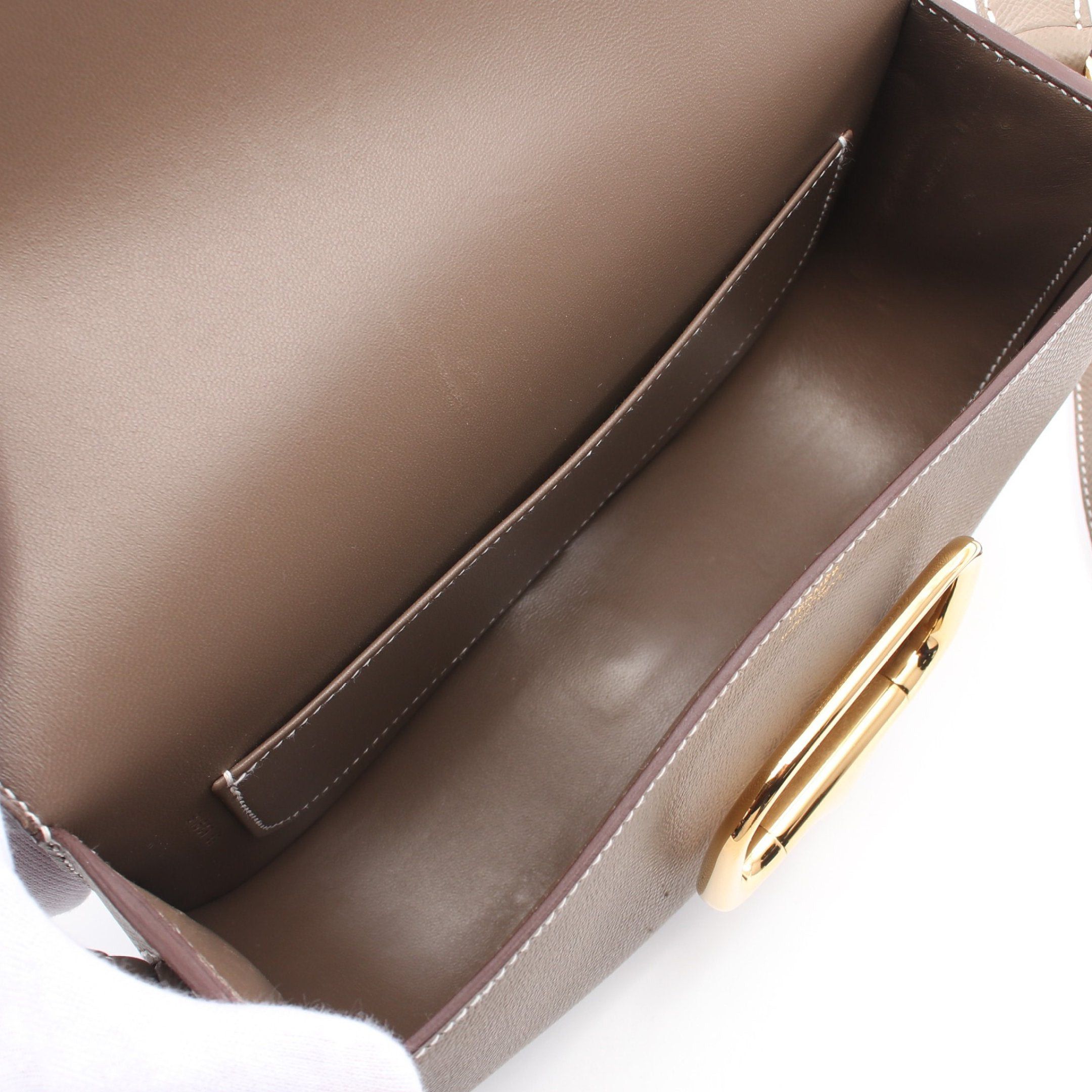 Hermes Hermes Della Cavalleria Elan Etoupe Shoulder Bag Veau Epsom Gray Brown Gold Hardware B Stamp Size ONE SIZE - 3 Thumbnail