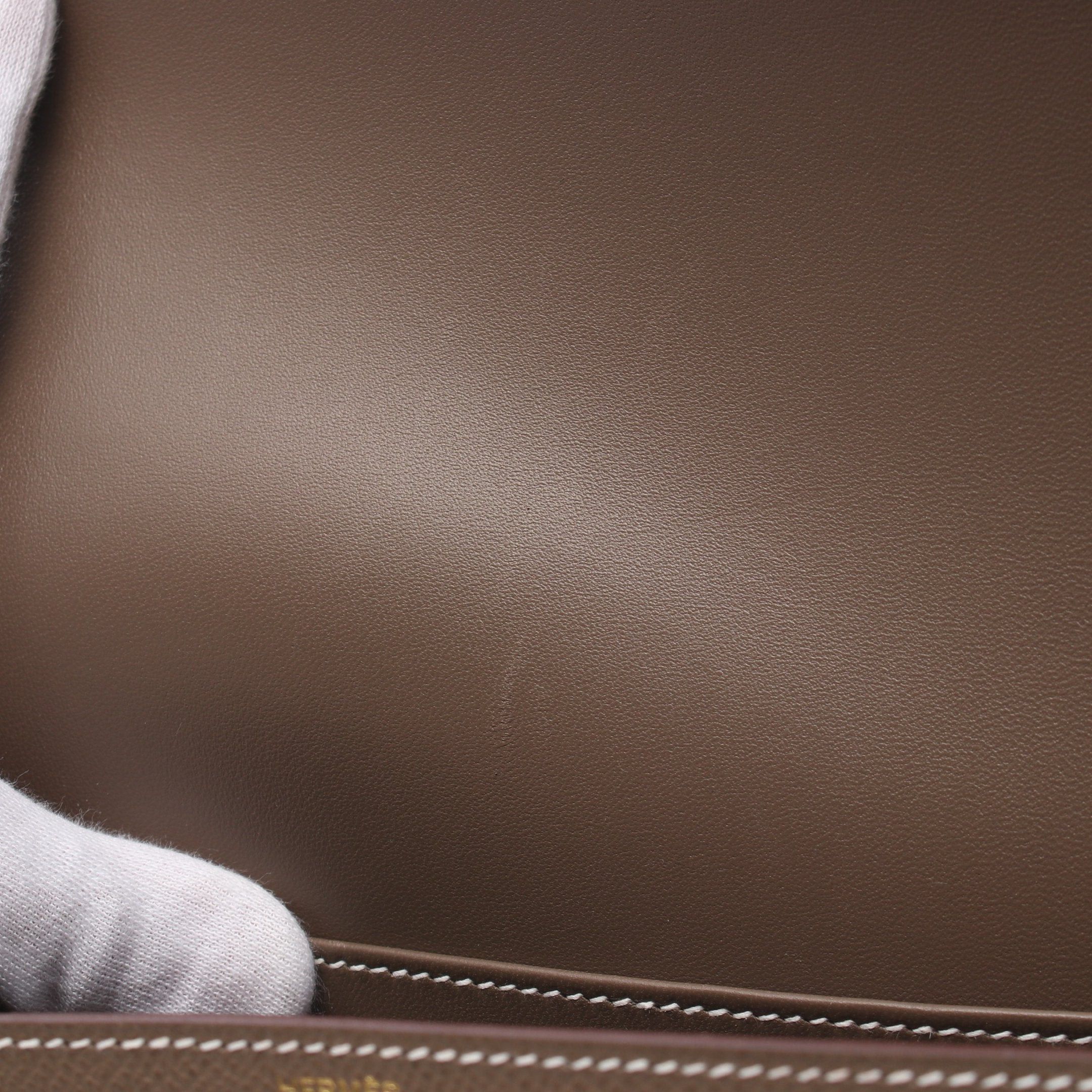 Hermes Hermes Della Cavalleria Elan Etoupe Shoulder Bag Veau Epsom Gray Brown Gold Hardware B Stamp Size ONE SIZE - 8 Thumbnail