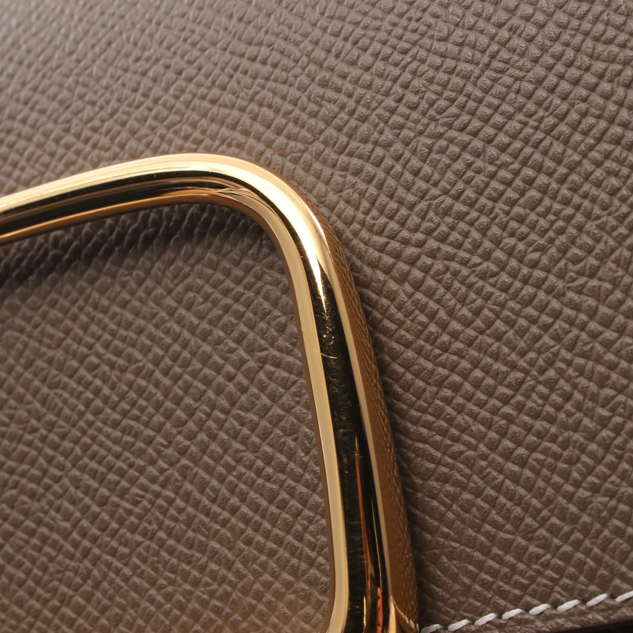 Hermes Hermes Della Cavalleria Elan Etoupe Shoulder Bag Veau Epsom Gray Brown Gold Hardware B Stamp Size ONE SIZE - 12 Thumbnail
