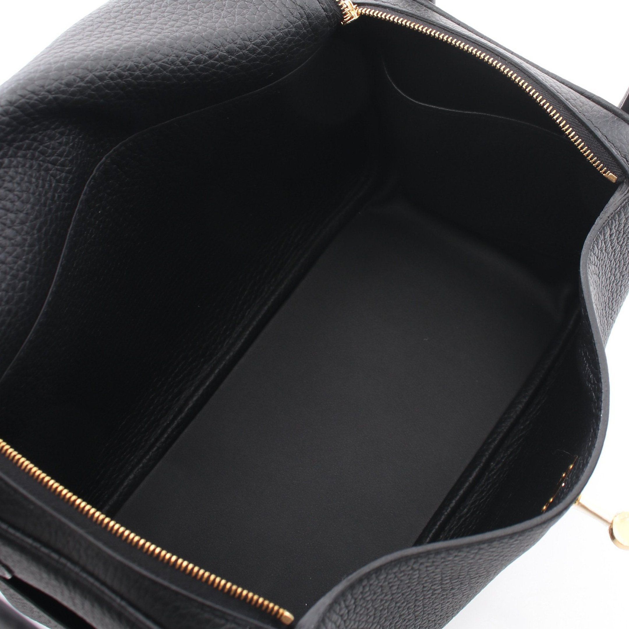 Hermes Hermes Lindy 26 Shoulder Bag Clemence Leather Black Gold Hardware K Stamp Size ONE SIZE - 3 Thumbnail